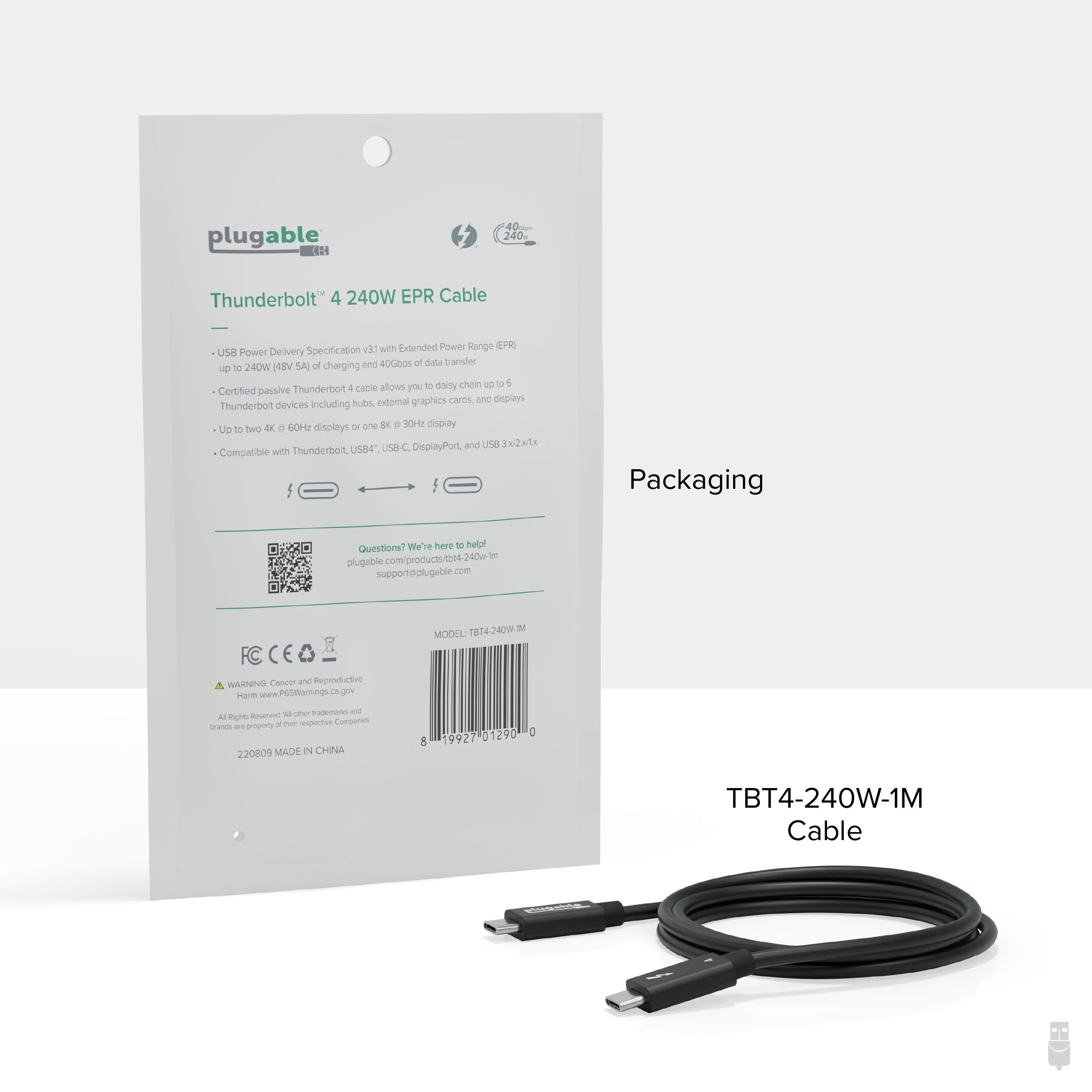 plugable-thunderbolt-4-240w-epr-cable-3-3ft-1m image 7