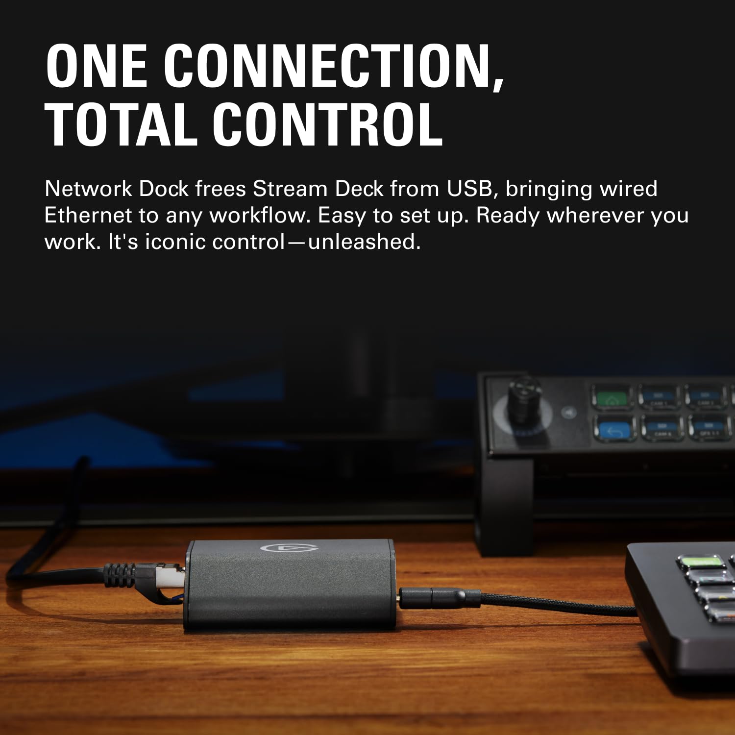 elgato-network-dock-for-stream-deck-ethernet-adapter-poe-or-usb-c-powered-on-dev image 2