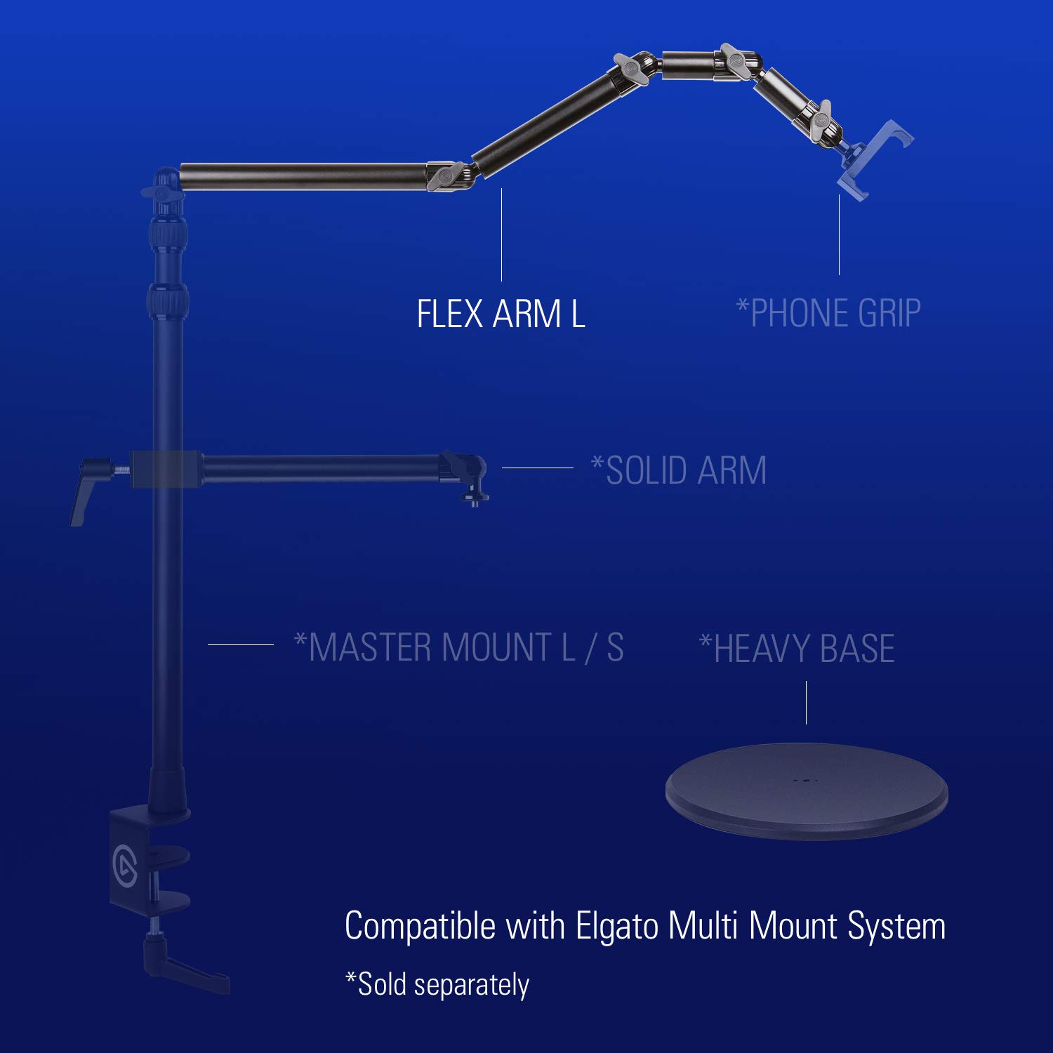 elgato-flex-arm-l-for-multi-mount-articulated-arm-adds-57cm-reach-modular-poles- image 5