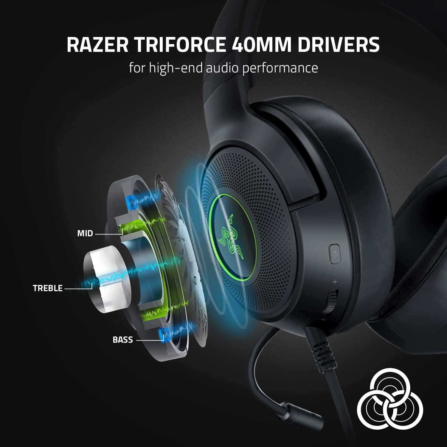razer-kraken-v3-x-wired-usb-gaming-headset-7-1-surround-sound-triforce-40mm-driv image 3