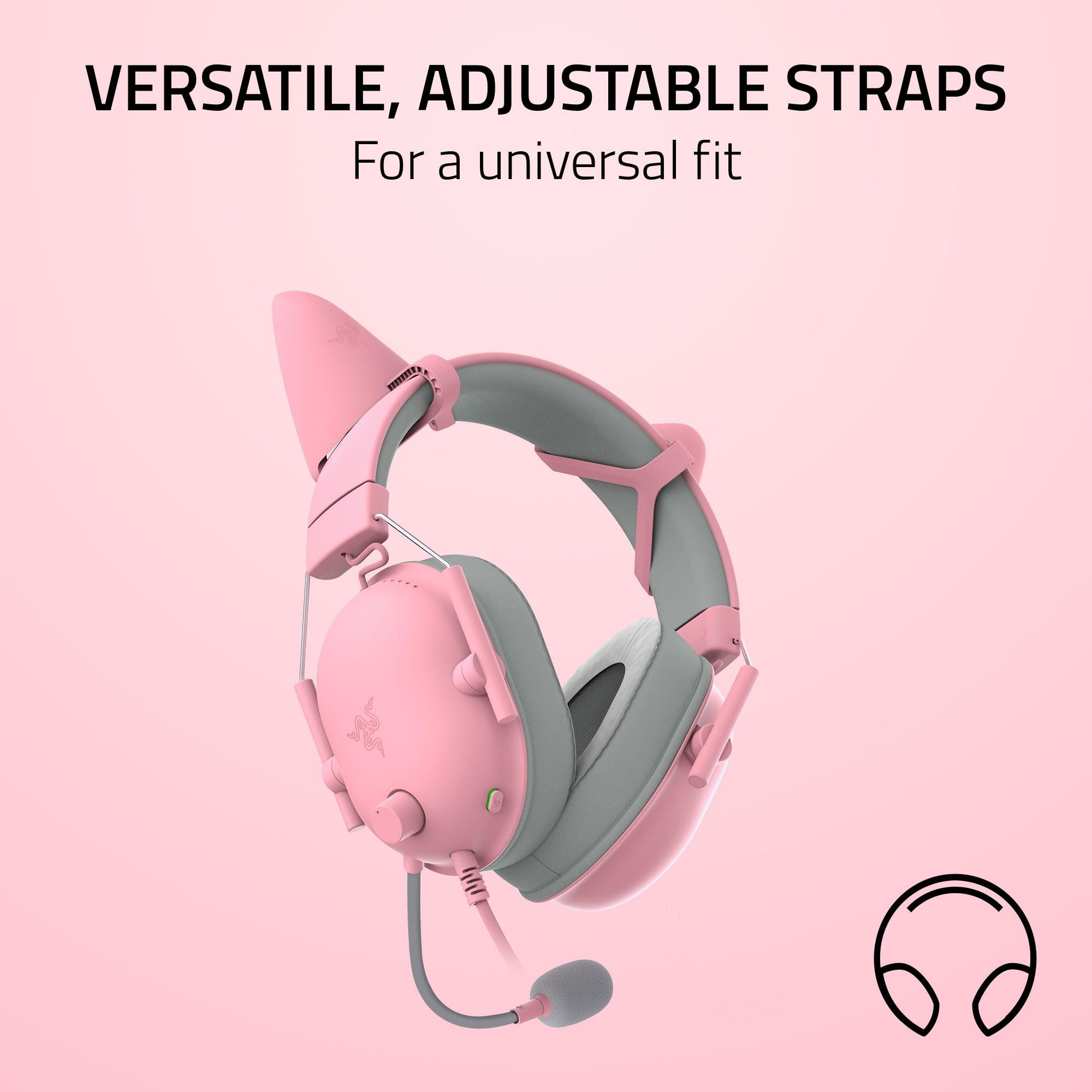 razer-kitty-ears-v2-clip-on-rgb-gaming-headset-ears-universal-fit-adjustable-str image 3