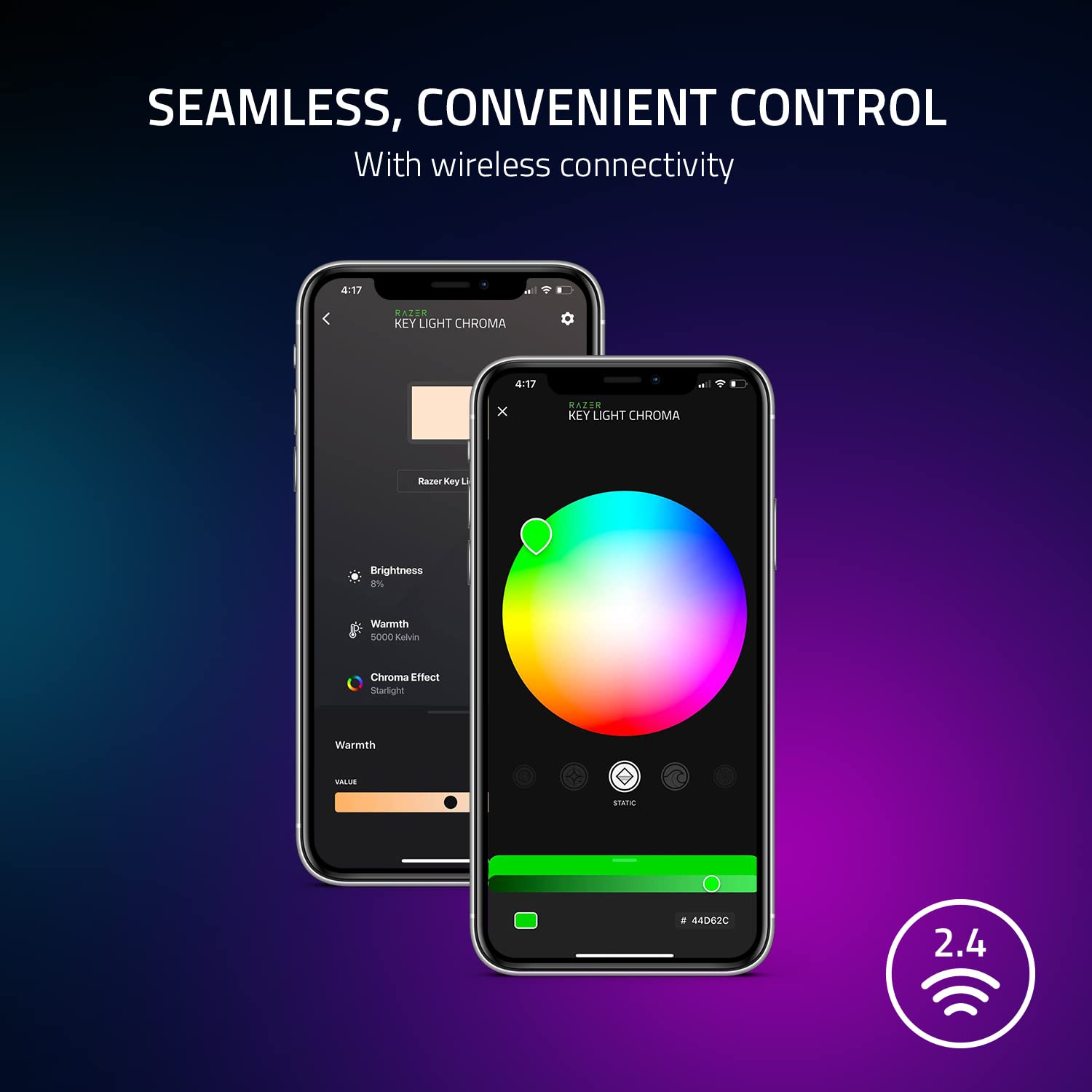 razer-key-light-chroma-professional-rgb-streaming-light-with-2800-lumens-clamp-m image 5