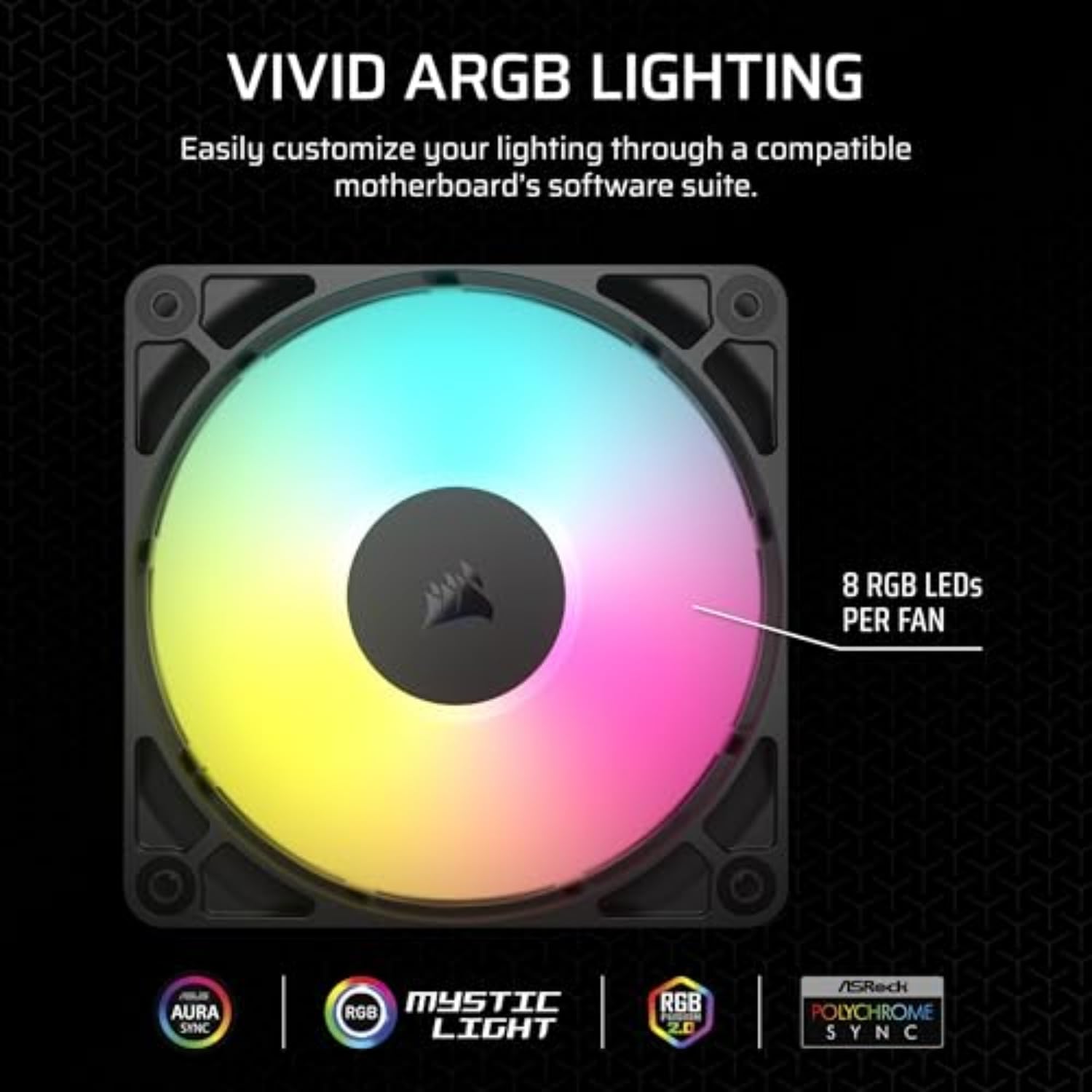 corsair-rs120-argb-120mm-pwm-fans-triple-pack-daisy-chain-low-noise-magnetic-dom image 4