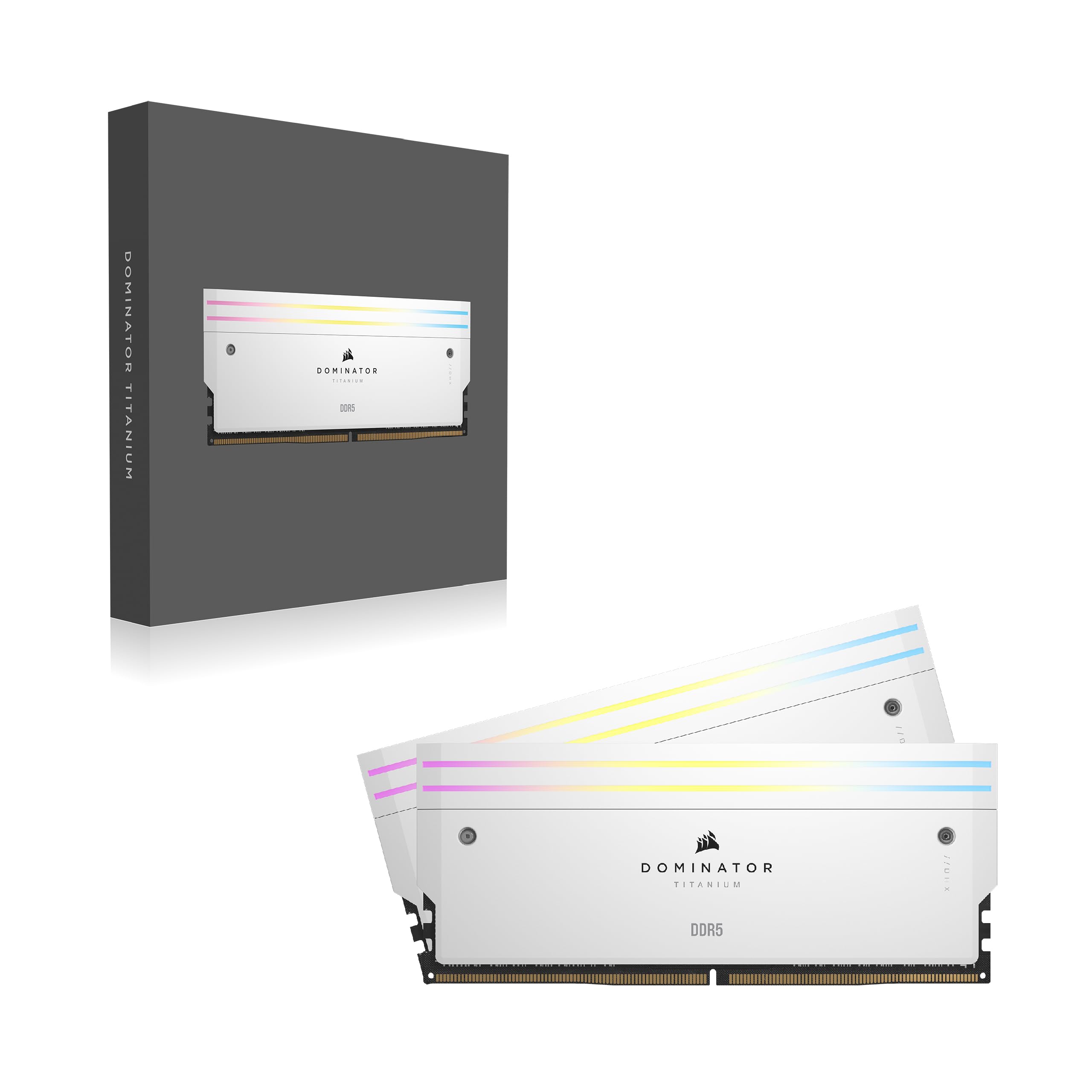 corsair-dominator-titanium-rgb-ddr5-ram-64gb-2x32gb-6600mhz-cl32-white image 6
