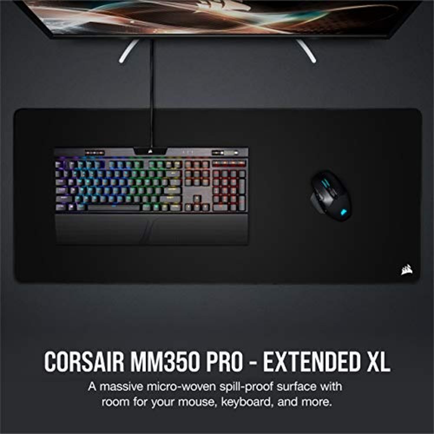 corsair-mm350-pro-extended-xl-premium-spill-proof-cloth-gaming-mouse-pad-36-6-x- image 2