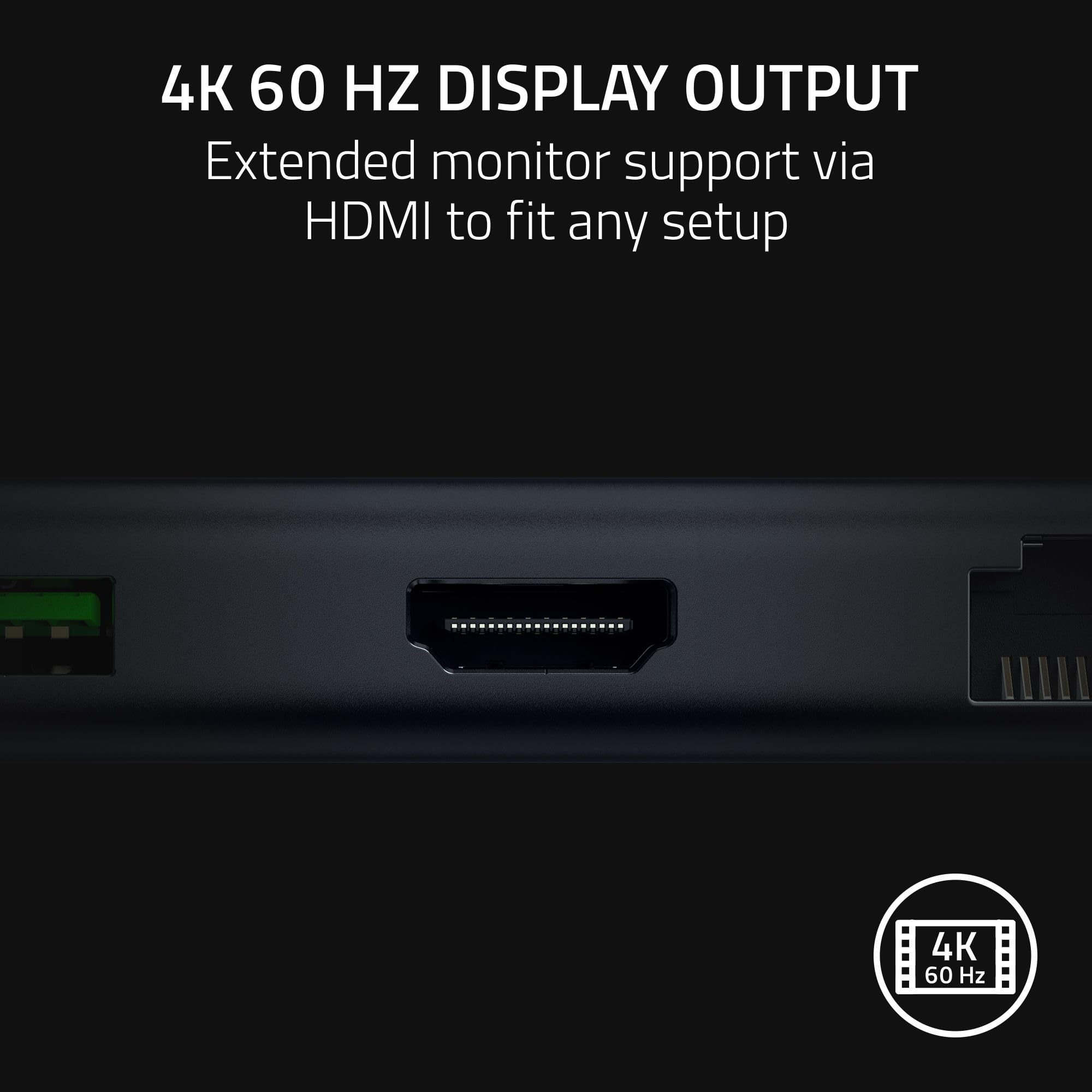 razer-usb-c-dock-11-in-1-portable-travel-hub-4k-60hz-hdmi-85w-pd-black image 3