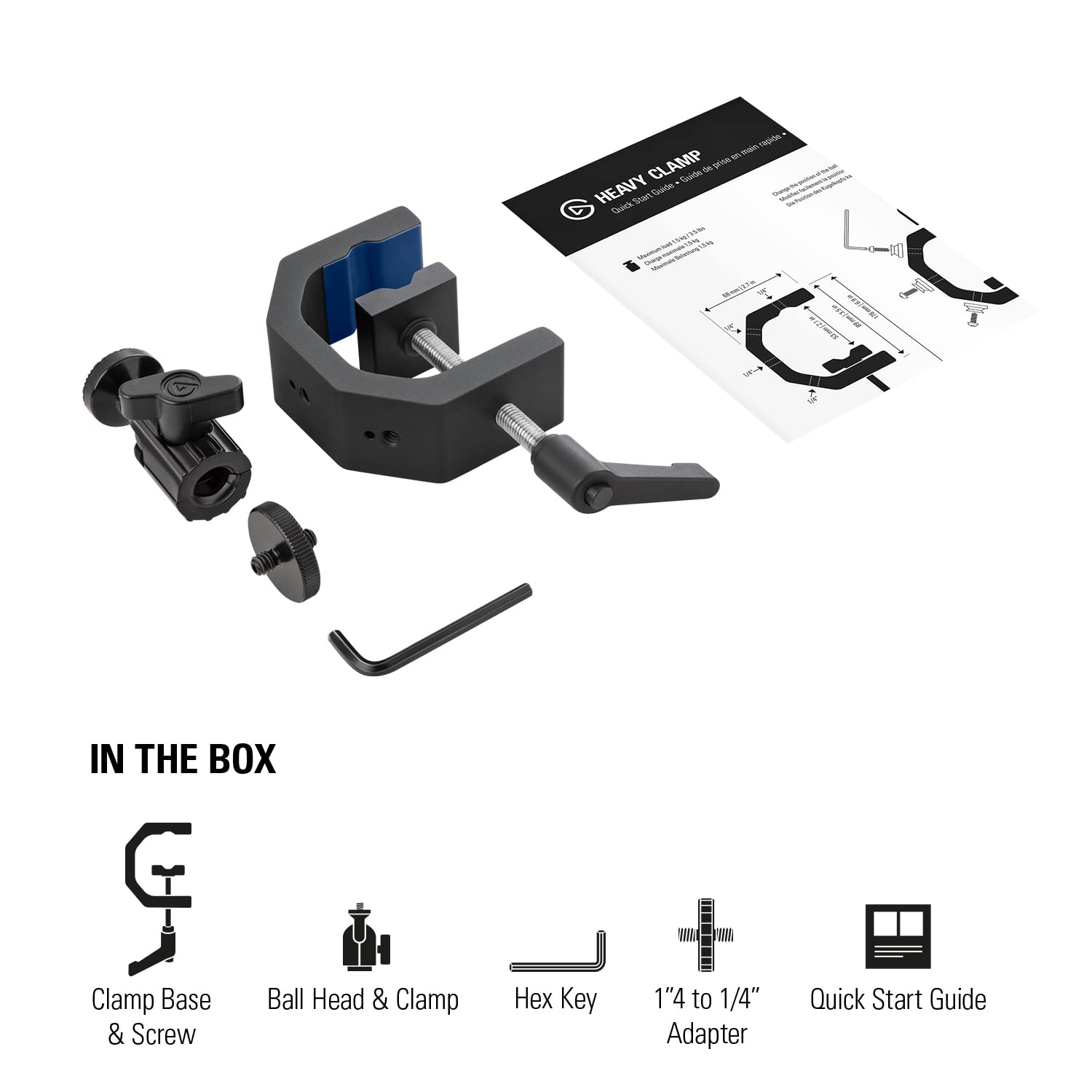 elgato-heavy-clamp-professional-mount-with-ball-head-4x-1-4-threads-padded-jaws- image 6