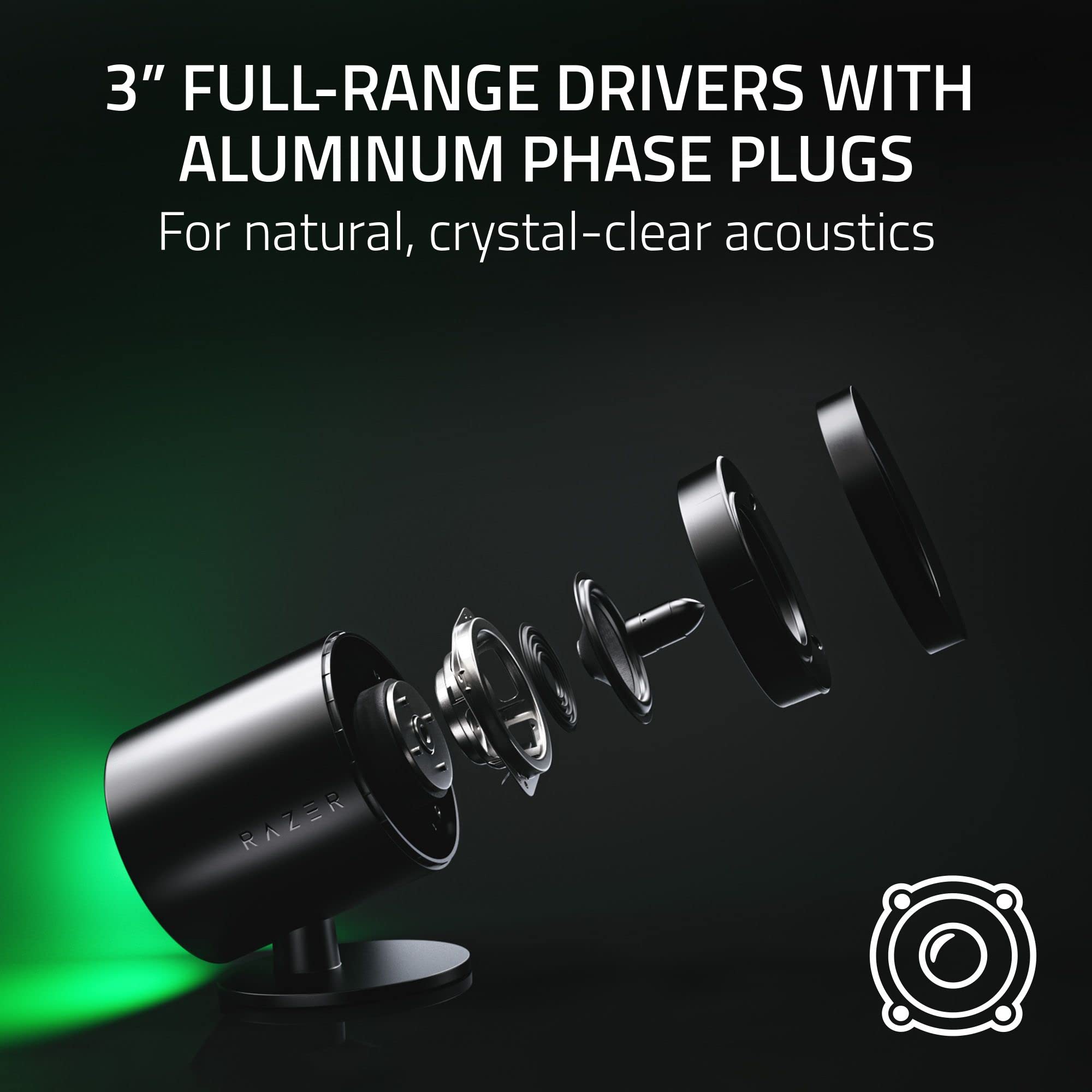 razer-nommo-v2-full-range-2-1-pc-gaming-speakers-with-wireless-subwoofer-thx-spa image 2