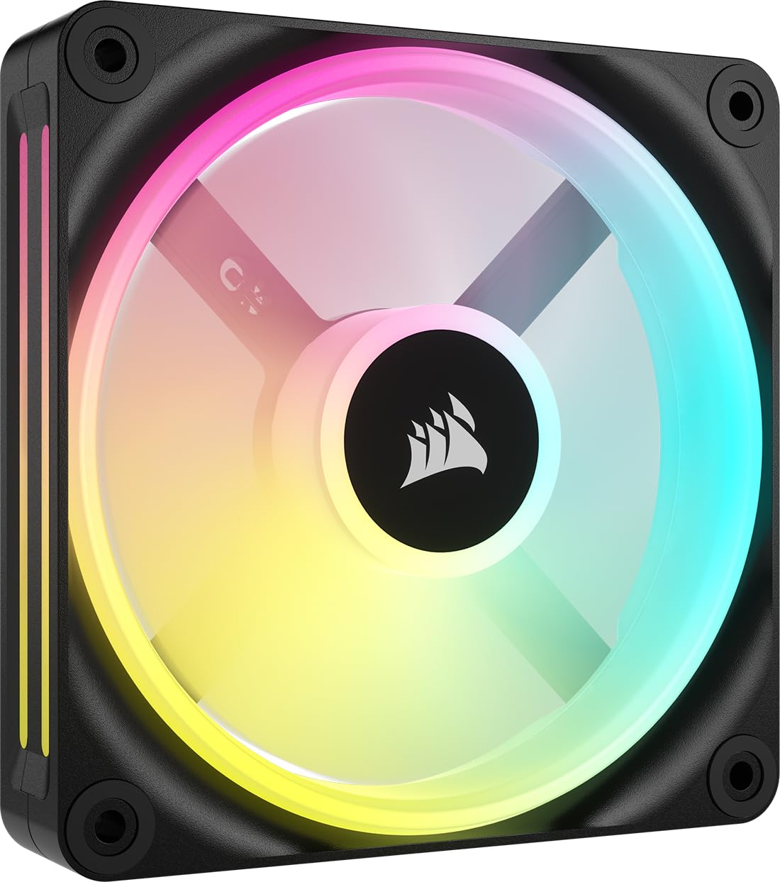 corsair-icue-link-qx120-rgb-120mm-pwm-fan-magnetic-dome-bearing-single-fan-black image 1