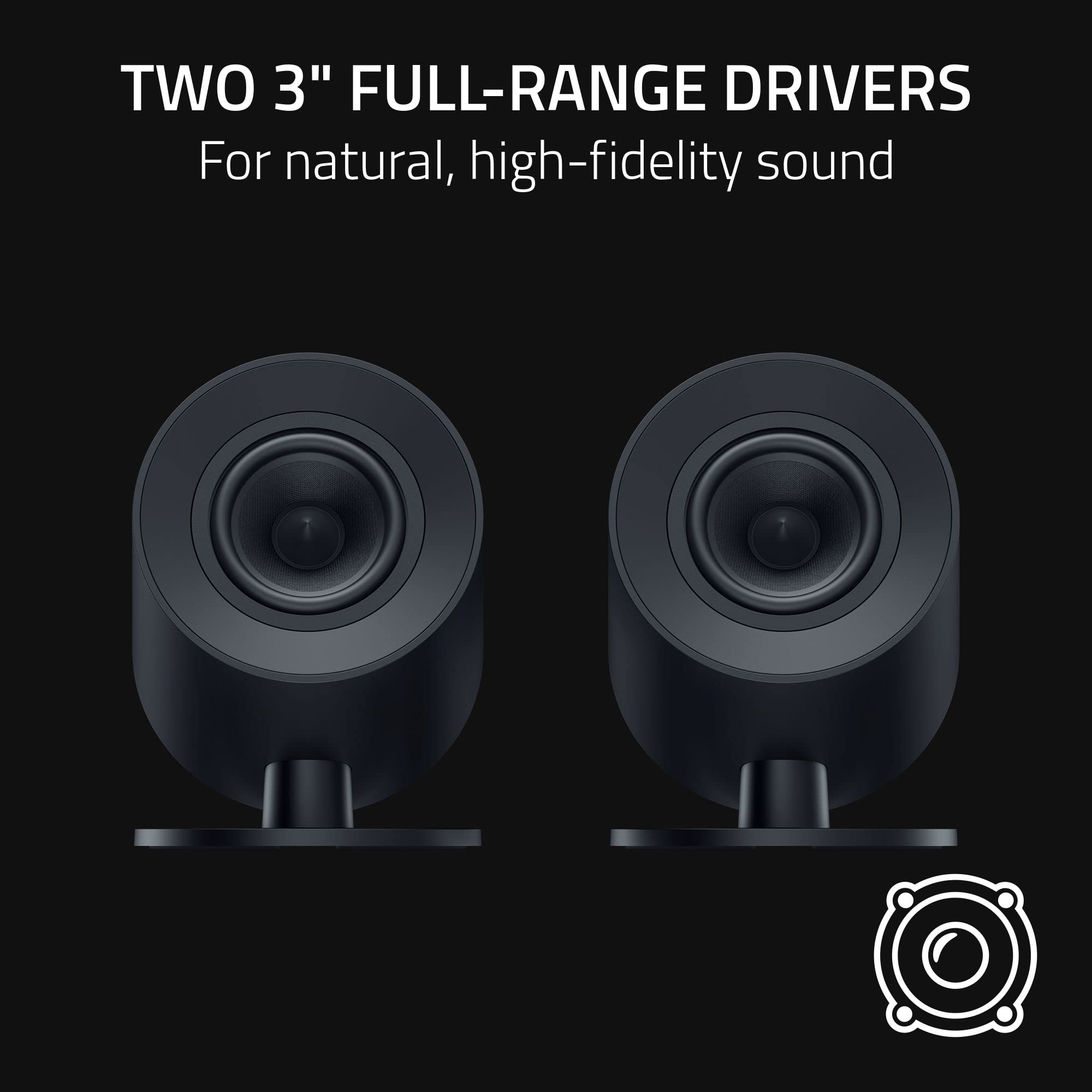 razer-nommo-v2-x-2-0-pc-gaming-speakers-with-thx-spatial-audio image 2