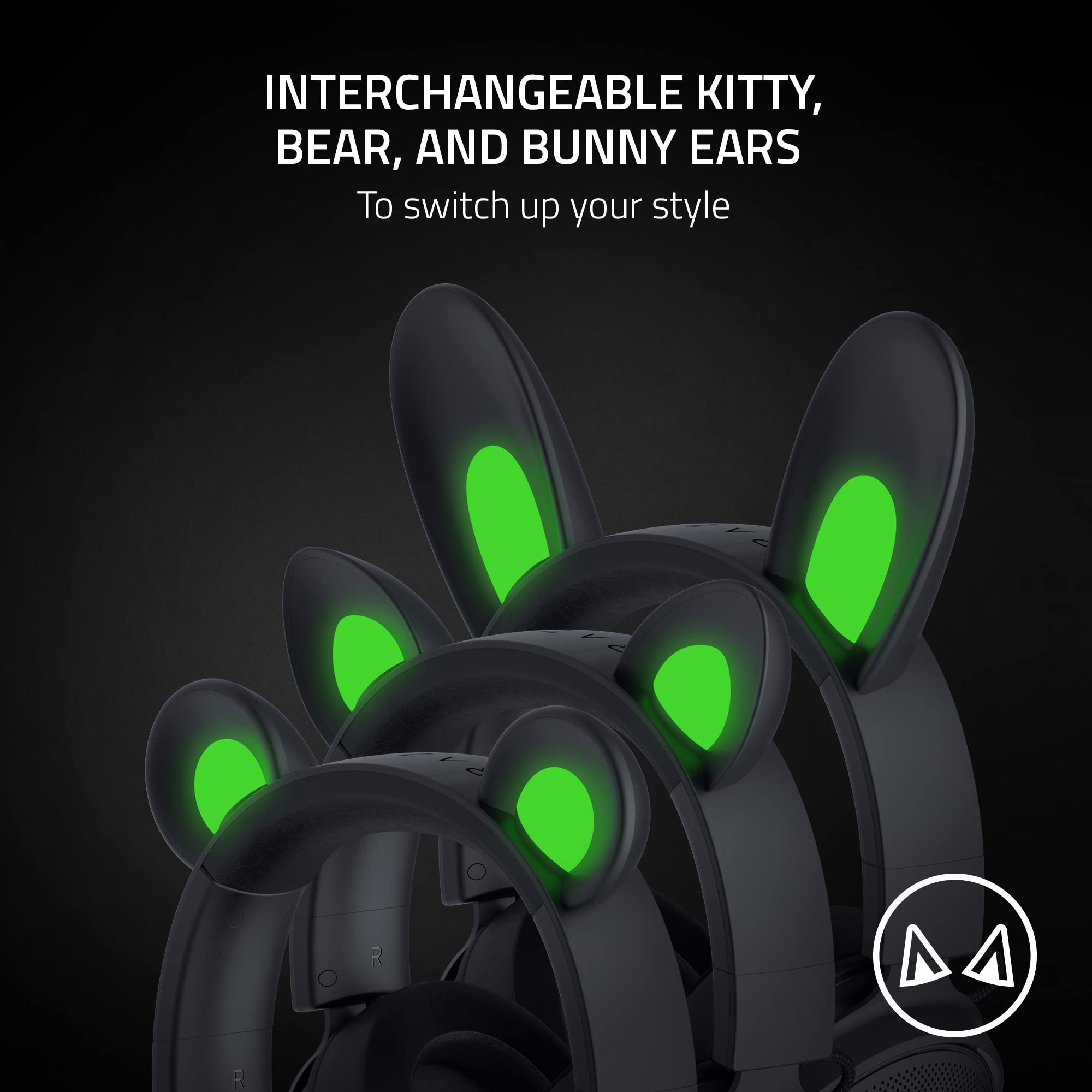 razer-kraken-kitty-v2-pro-wired-rgb-headset-interchangeable-kitty-bear-bunny-ear image 2