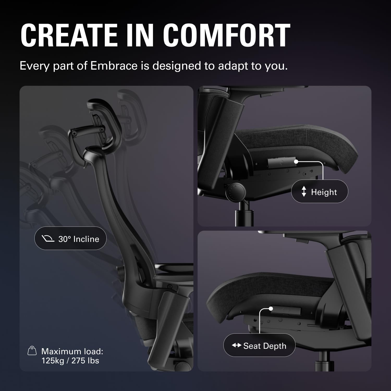 elgato-embrace-ergonomic-studio-chair-mesh-back-waterfall-edge-seat-4d-armrests- image 5