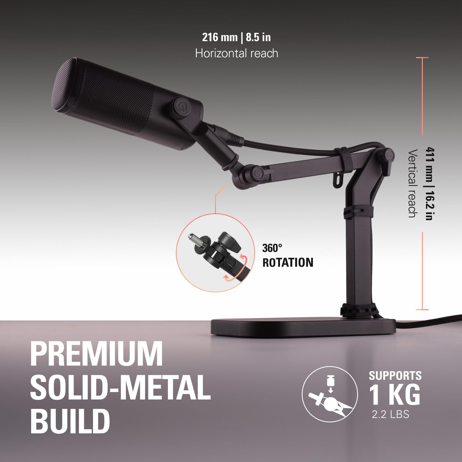elgato-wave-desk-stand-adjustable-microphone-mount-with-3-pivot-points-holds-1kg image 4
