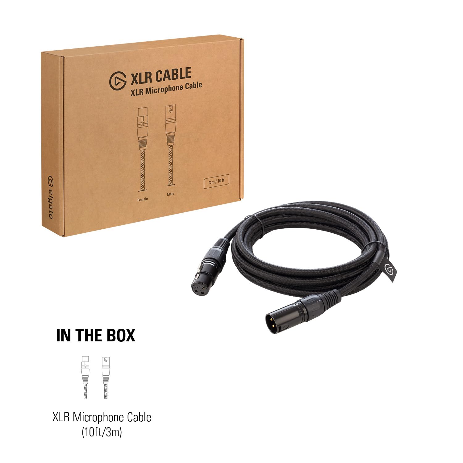 elgato-xlr-cable-10ft-shielded-male-to-female-microphone-cable-with-gold-plated- image 5