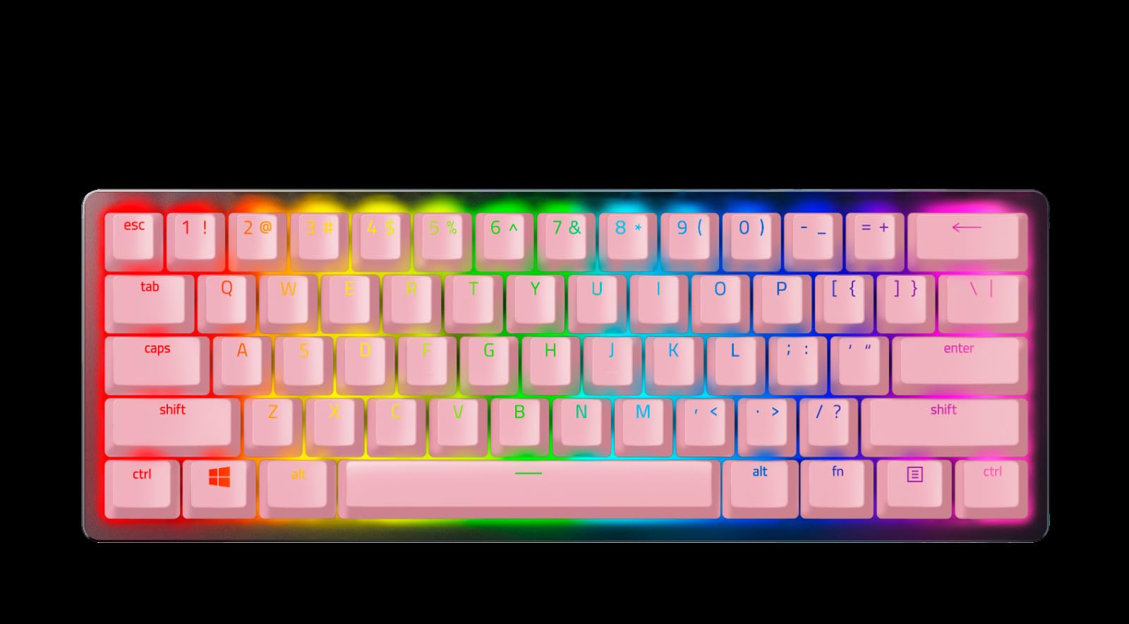 razer-pbt-keycap-coiled-cable-upgrade-set-quartz-pink-doubleshot-pbt-120-keycaps image 1