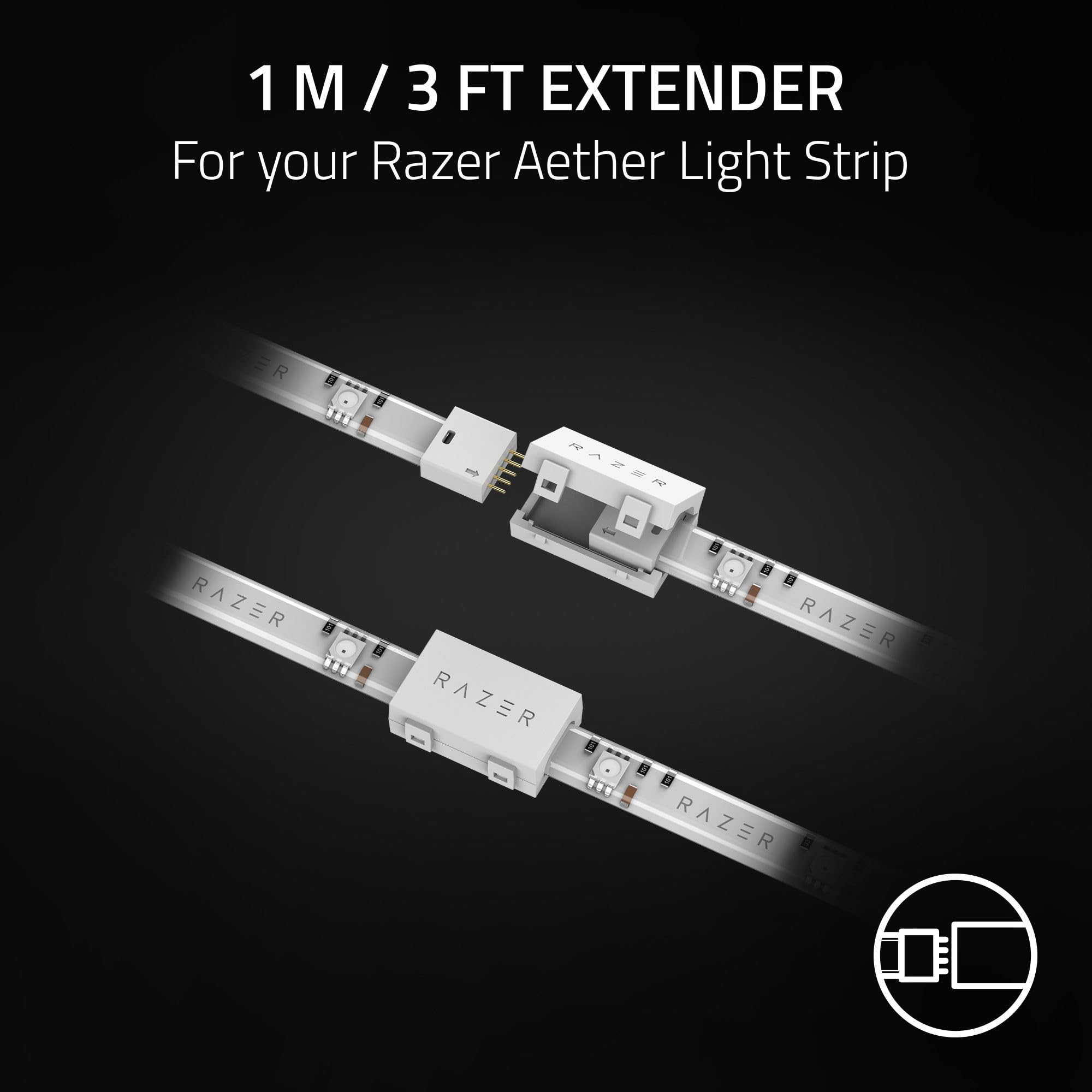 razer-aether-light-strip-3-ft-extender-chroma-rgb-led-strip image 2