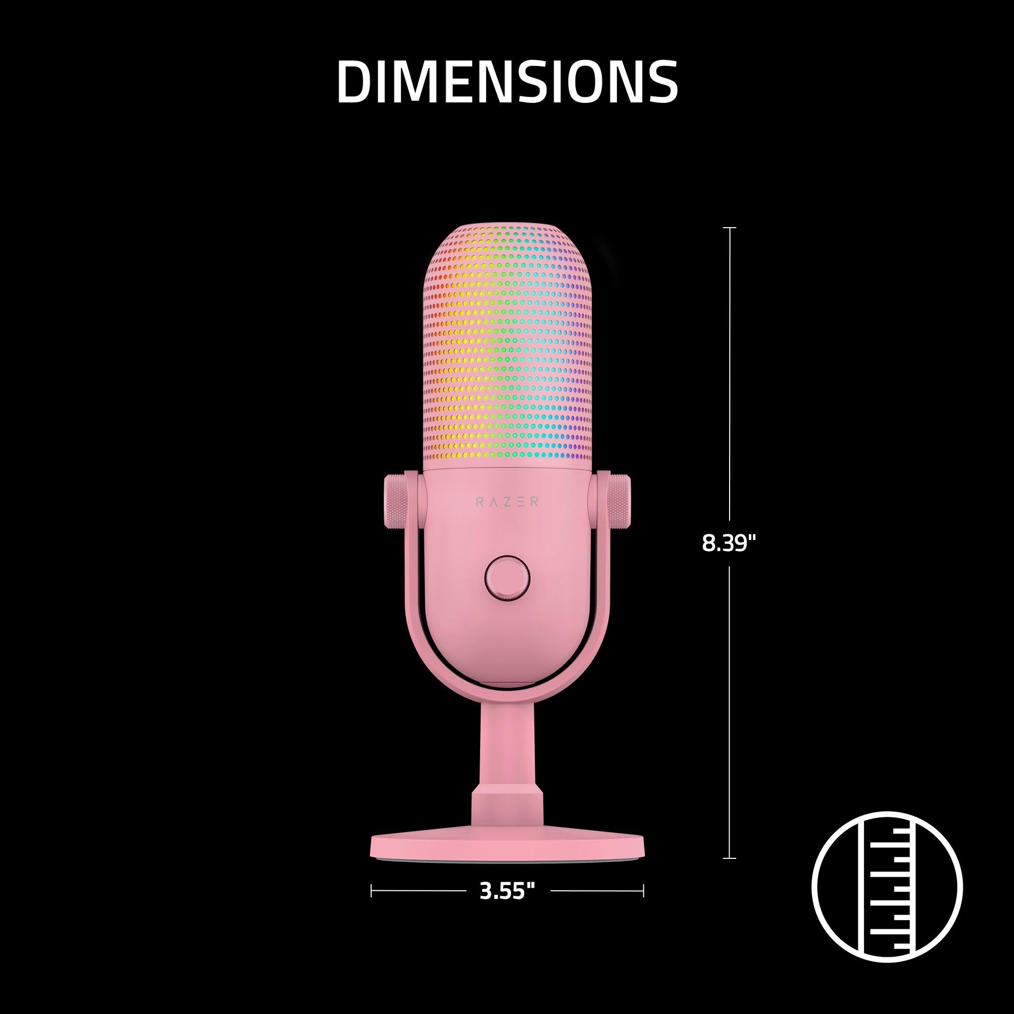 razer-seiren-v3-chroma-32-bit-dsp-usb-c-microphone-for-pc-quartz-pink-ai-audio-p image 8