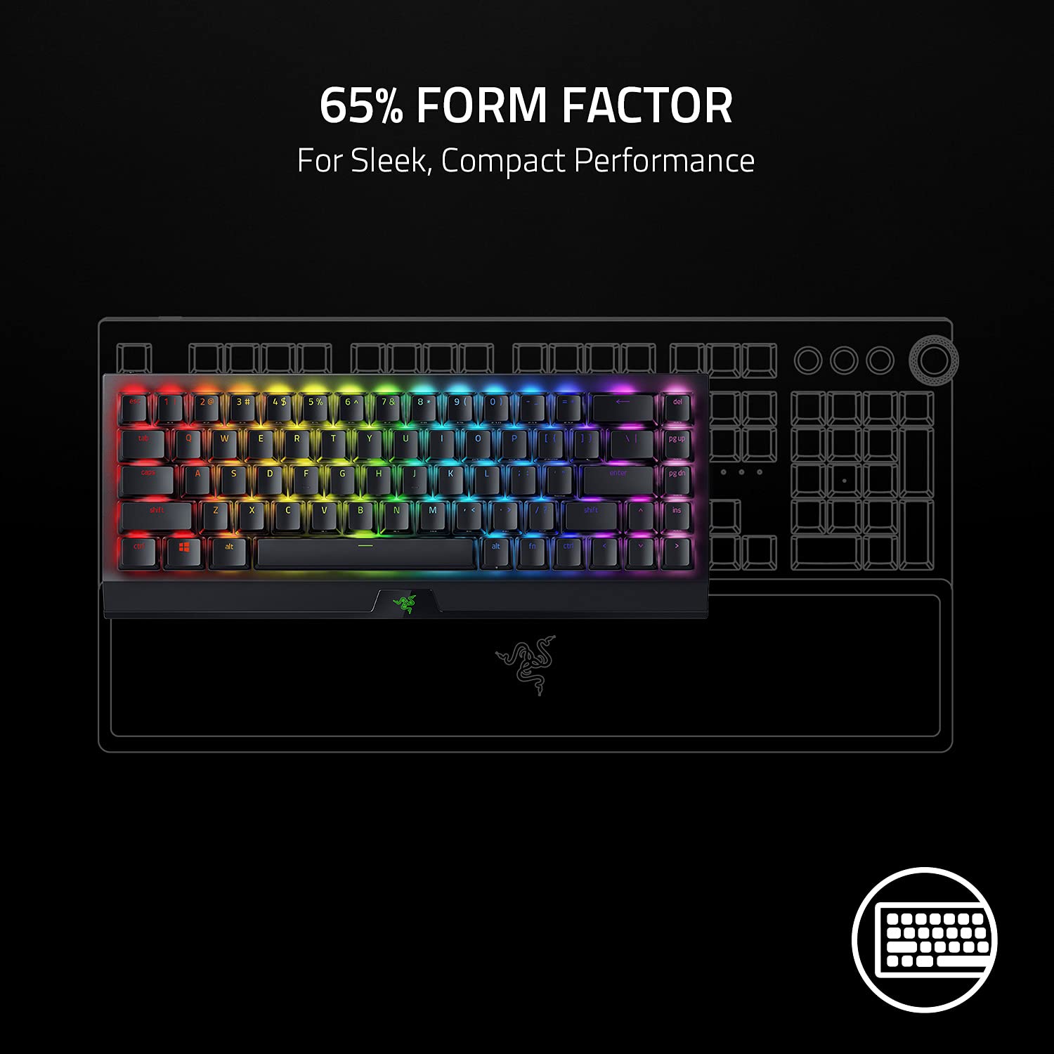 razer-blackwidow-v4-mini-hyperspeed-wireless-65-hot-swappable-keyboard-orange-sw image 2