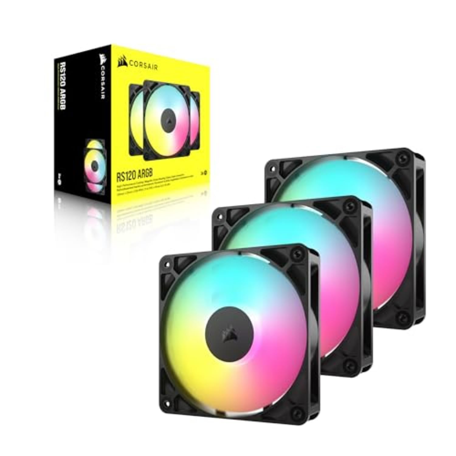 corsair-rs120-argb-120mm-pwm-fans-triple-pack-daisy-chain-low-noise-magnetic-dom image 8