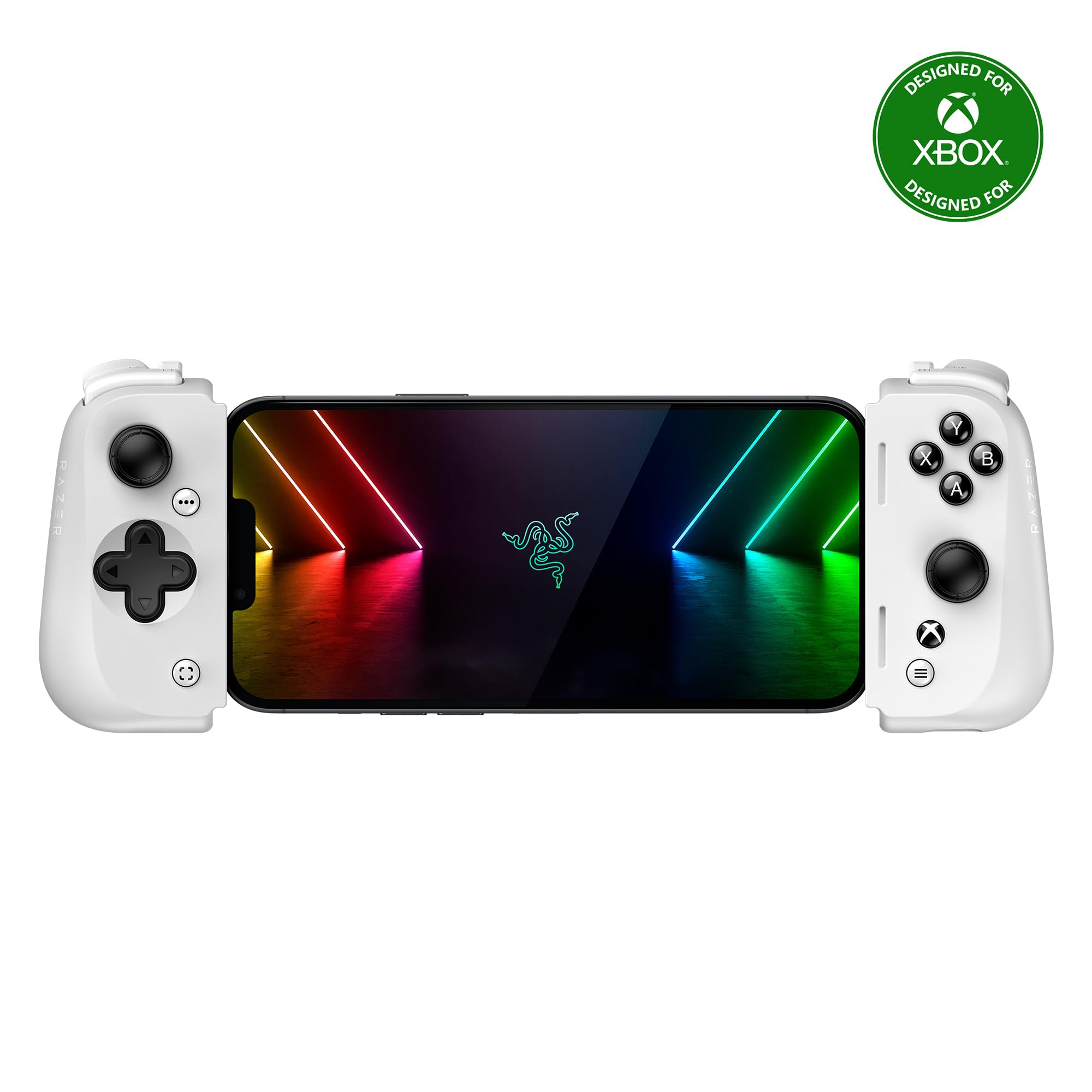 razer-kishi-v2-mobile-gaming-controller-for-iphone-lightning-xbox-edition-white image 1