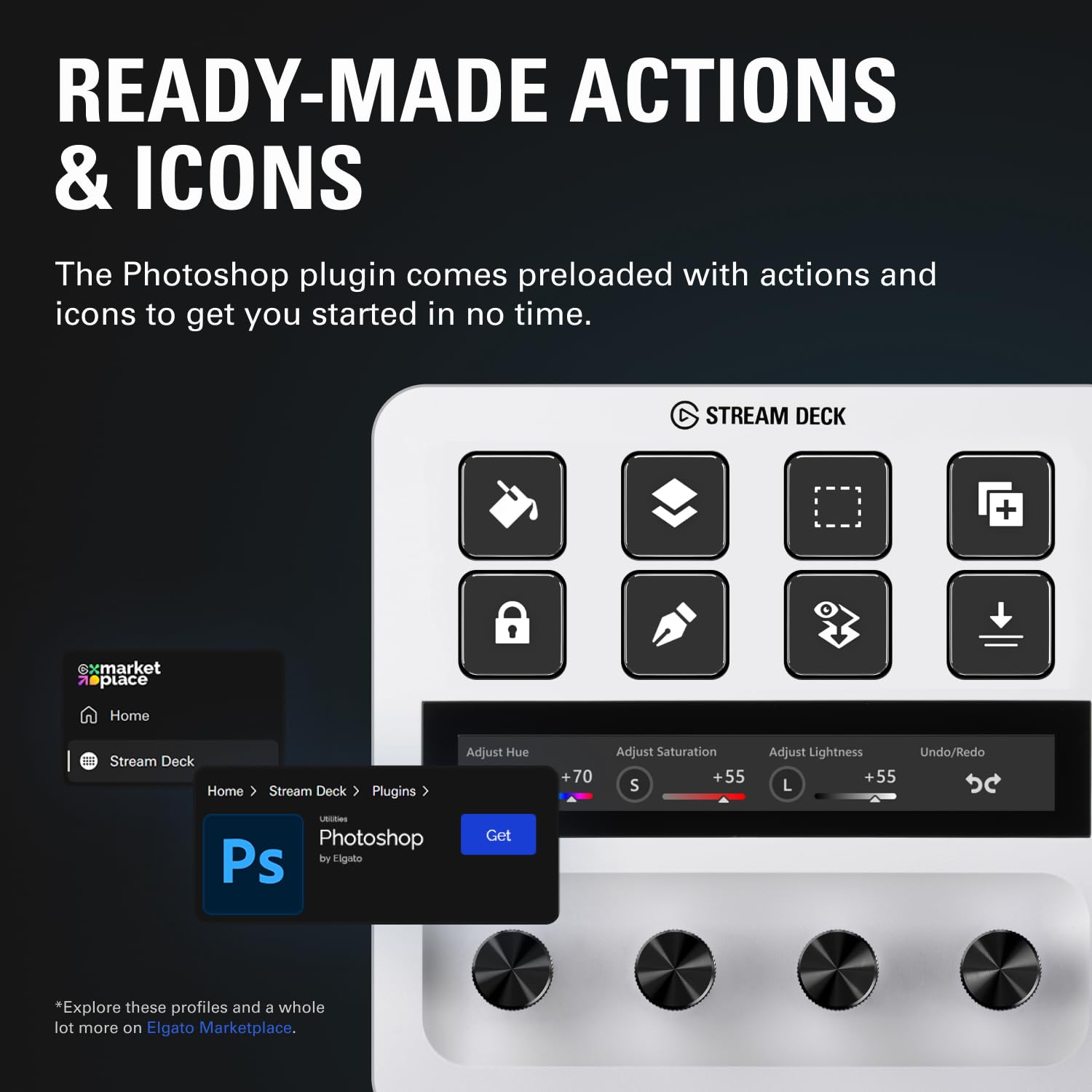 elgato-stream-deck-white-audio-mixer-and-studio-controller-with-lcd-keys-dials-a image 3