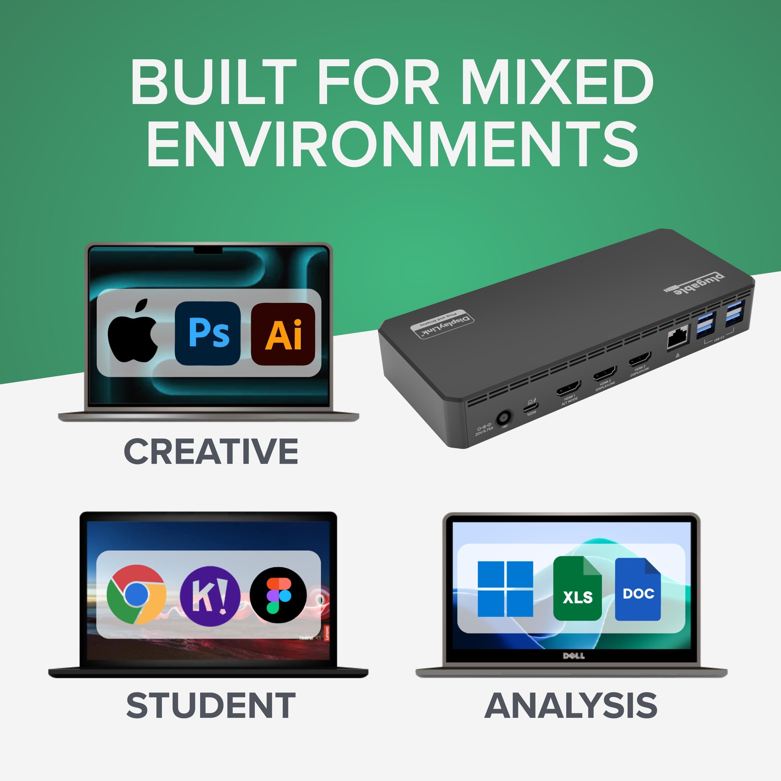 plugable-ud-3900pdz-usb-c-triple-monitor-docking-station-with-100w-charging image 8