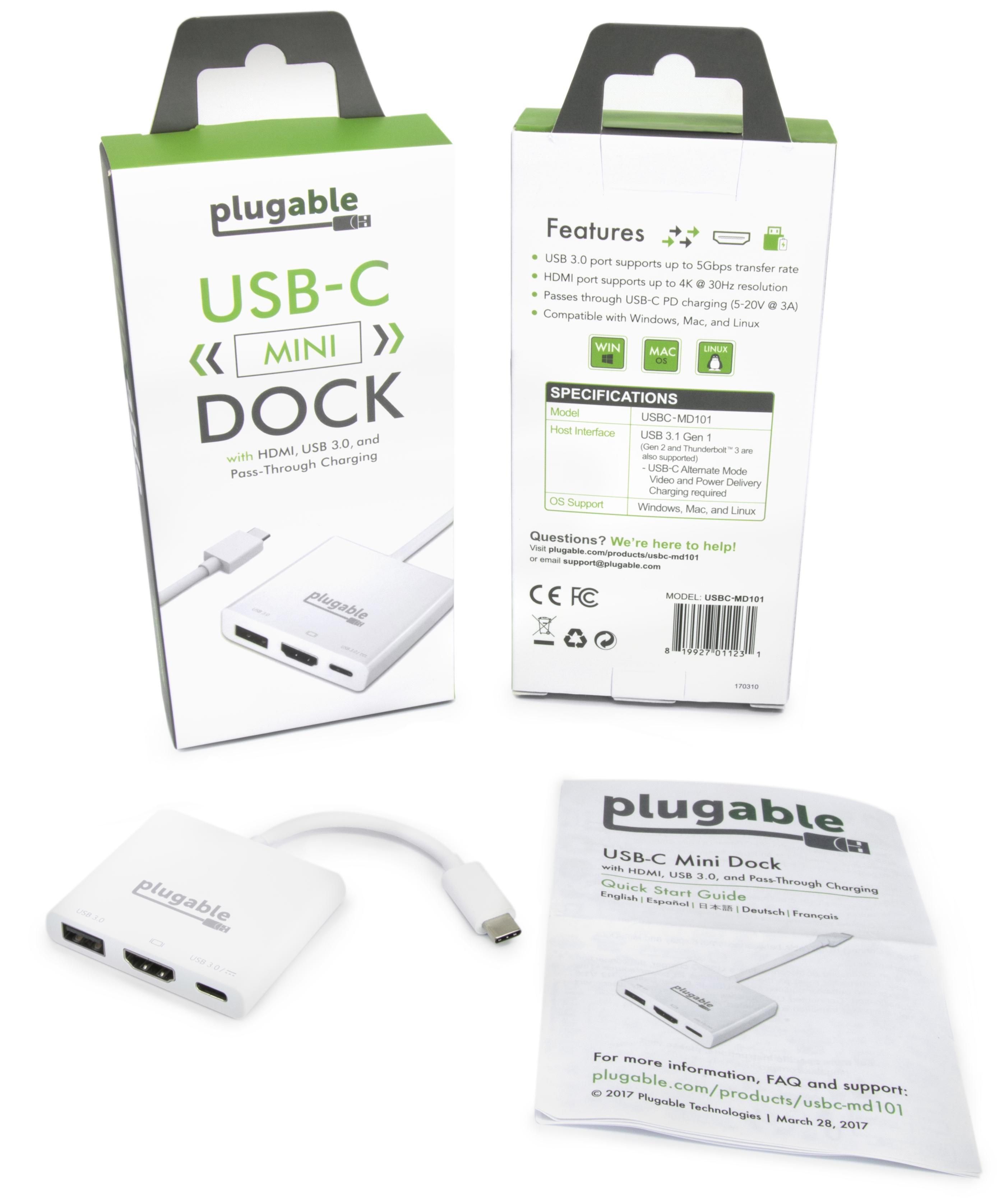 plugable-usbc-md101-usb-c-multiport-adapter-hdmi-usb-a-usb-c-power-delivery image 8
