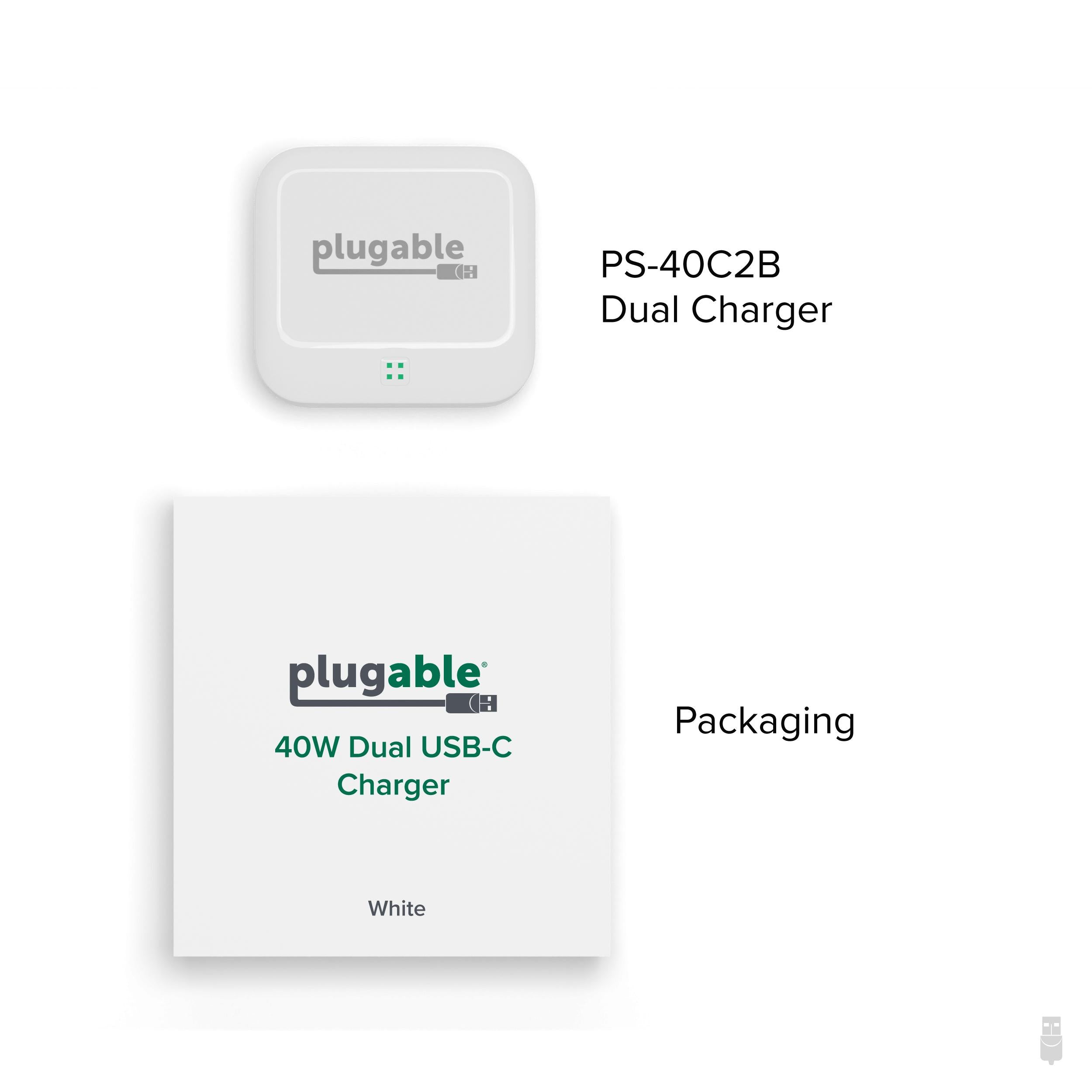 plugable-dual-usb-c-fast-charger-40w-white image 8