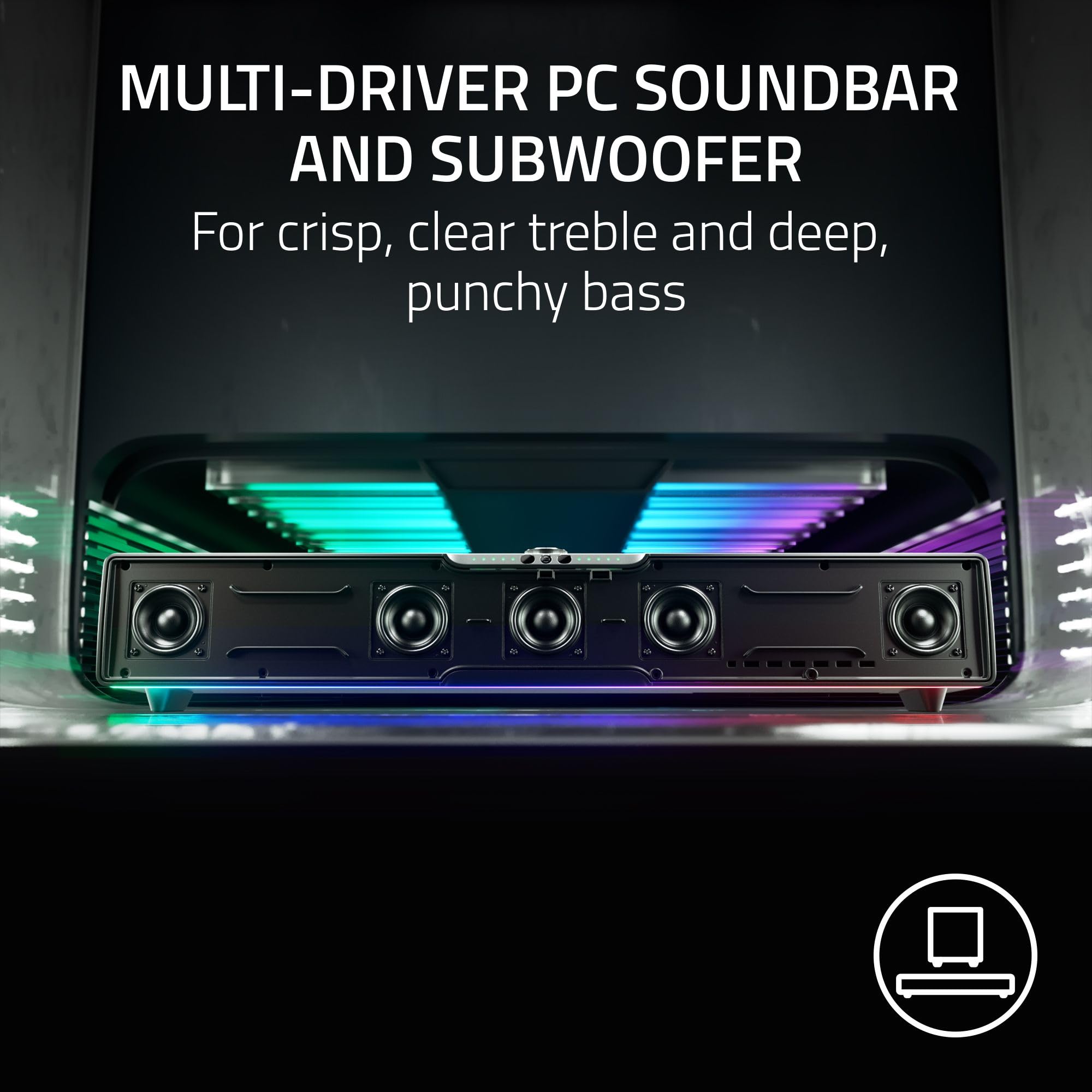 razer-leviathan-v2-pro-multi-driver-pc-gaming-soundbar-with-subwoofer image 4