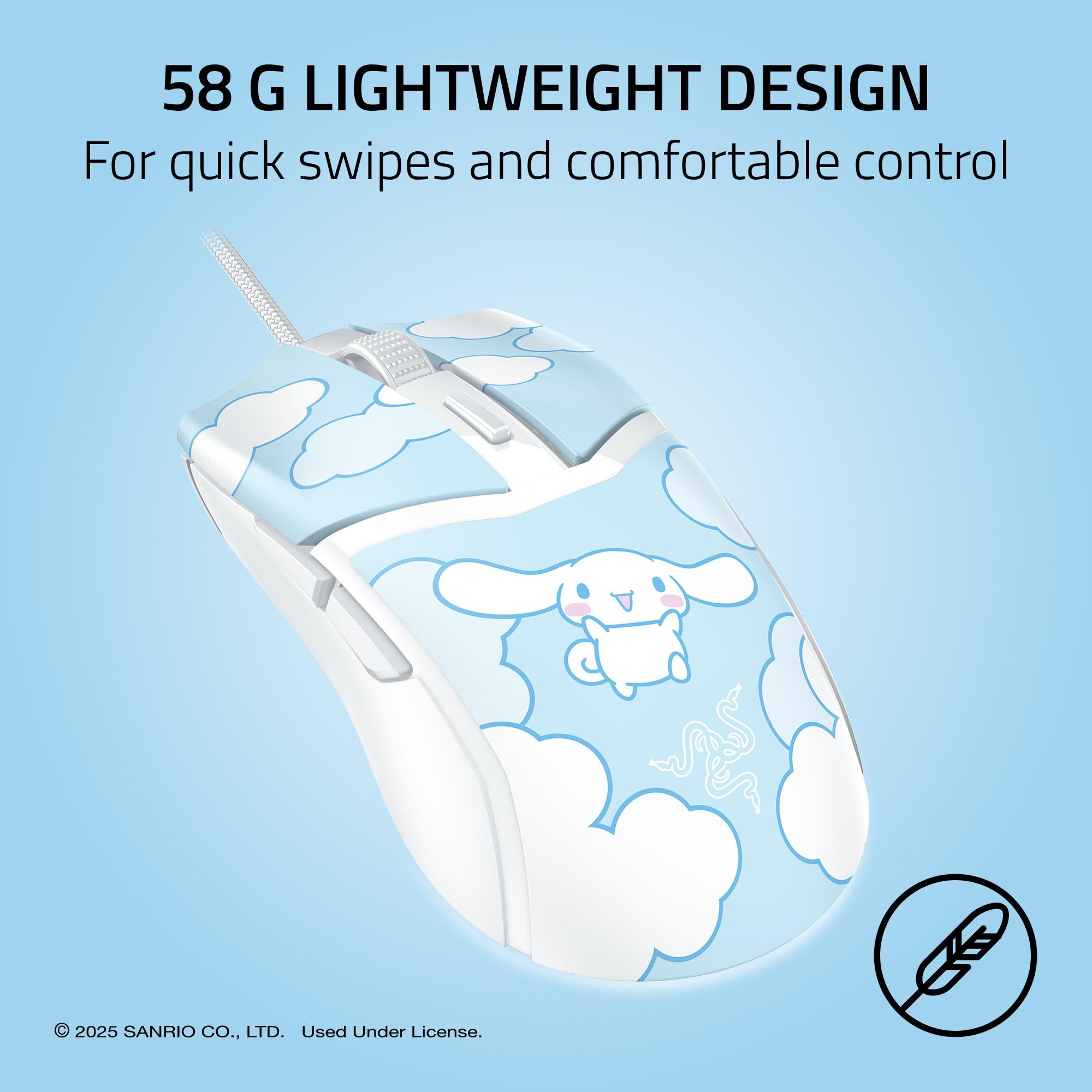 razer-cobra-cinnamoroll-edition-wired-gaming-mouse-58g-gen-3-optical-switches-85 image 2