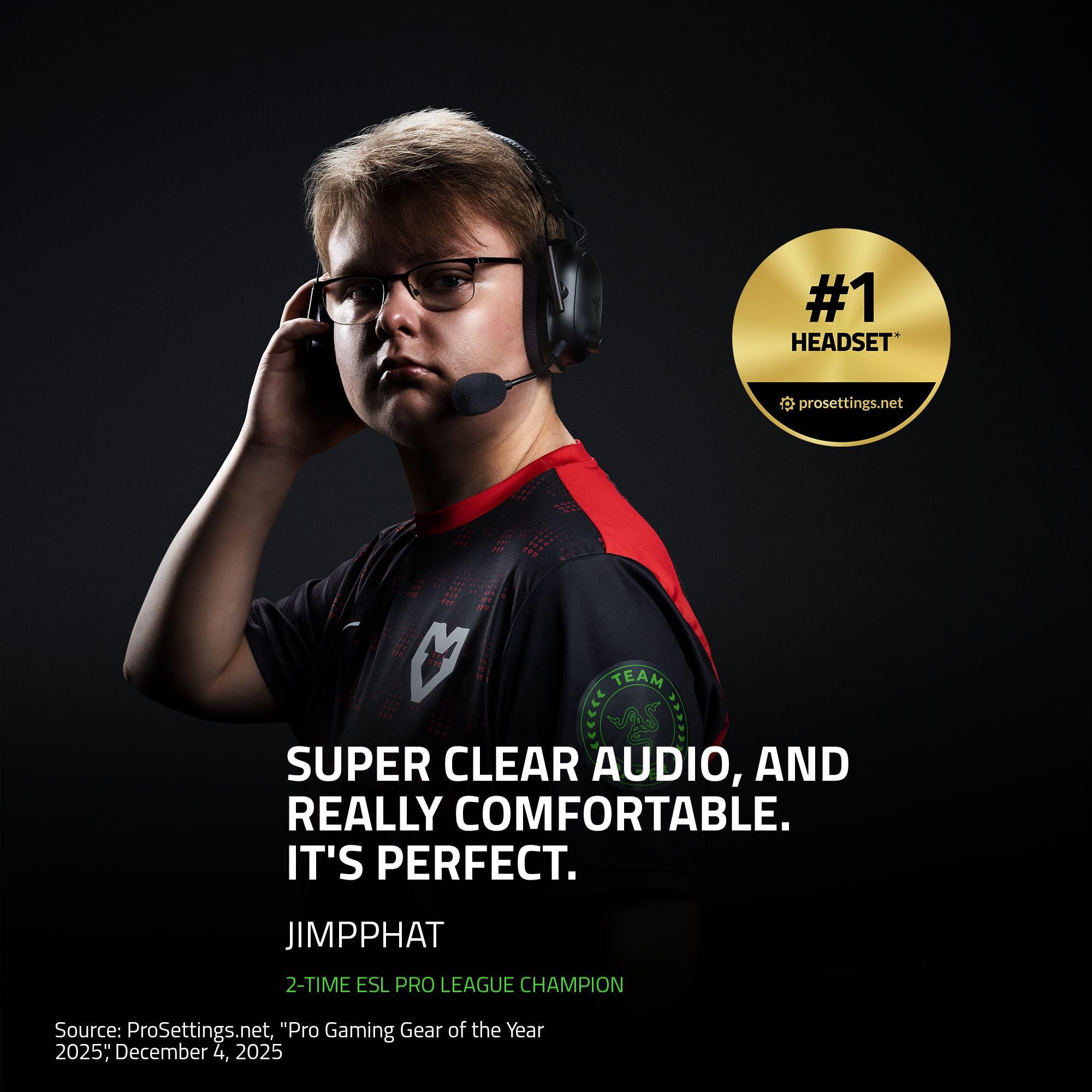 razer-blackshark-v2-pro-wireless-gaming-headset-hyperspeed-2-4ghz-bluetooth-supe image 2