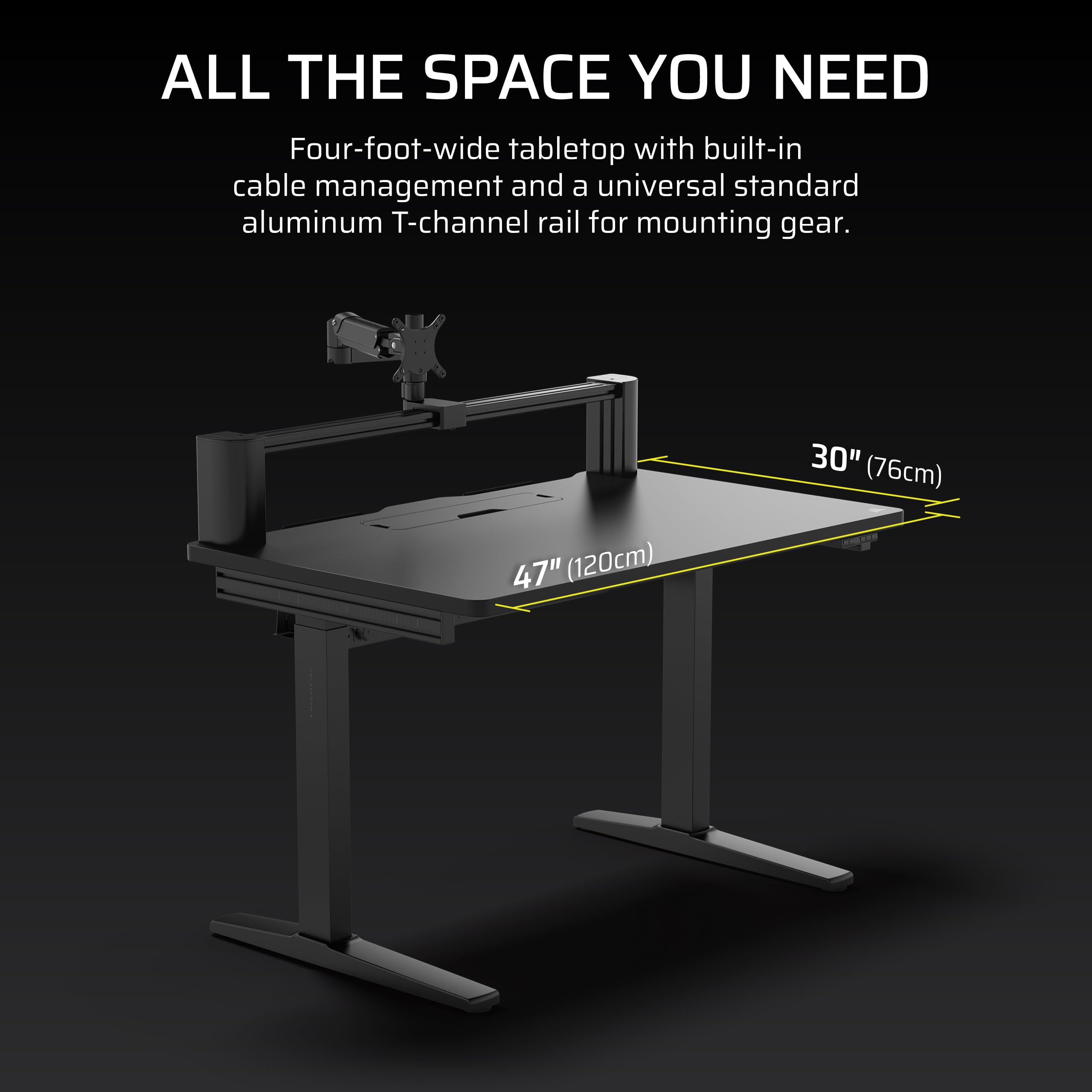 corsair-platform-4-elevate-electric-standing-desk-47-x-30-inches-dual-motor-memo image 3