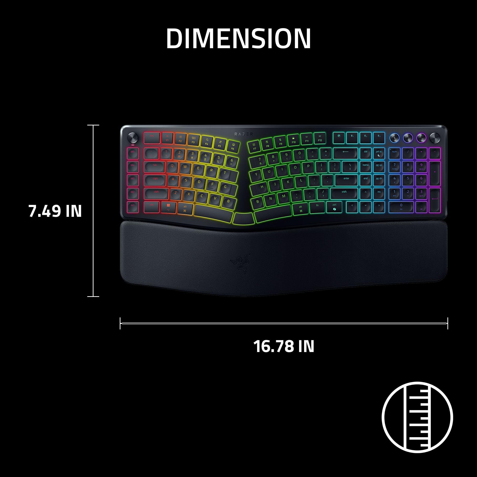 razer-pro-type-ergo-wireless-split-ergonomic-rgb-keyboard-adjustable-tilt-wrist- image 8