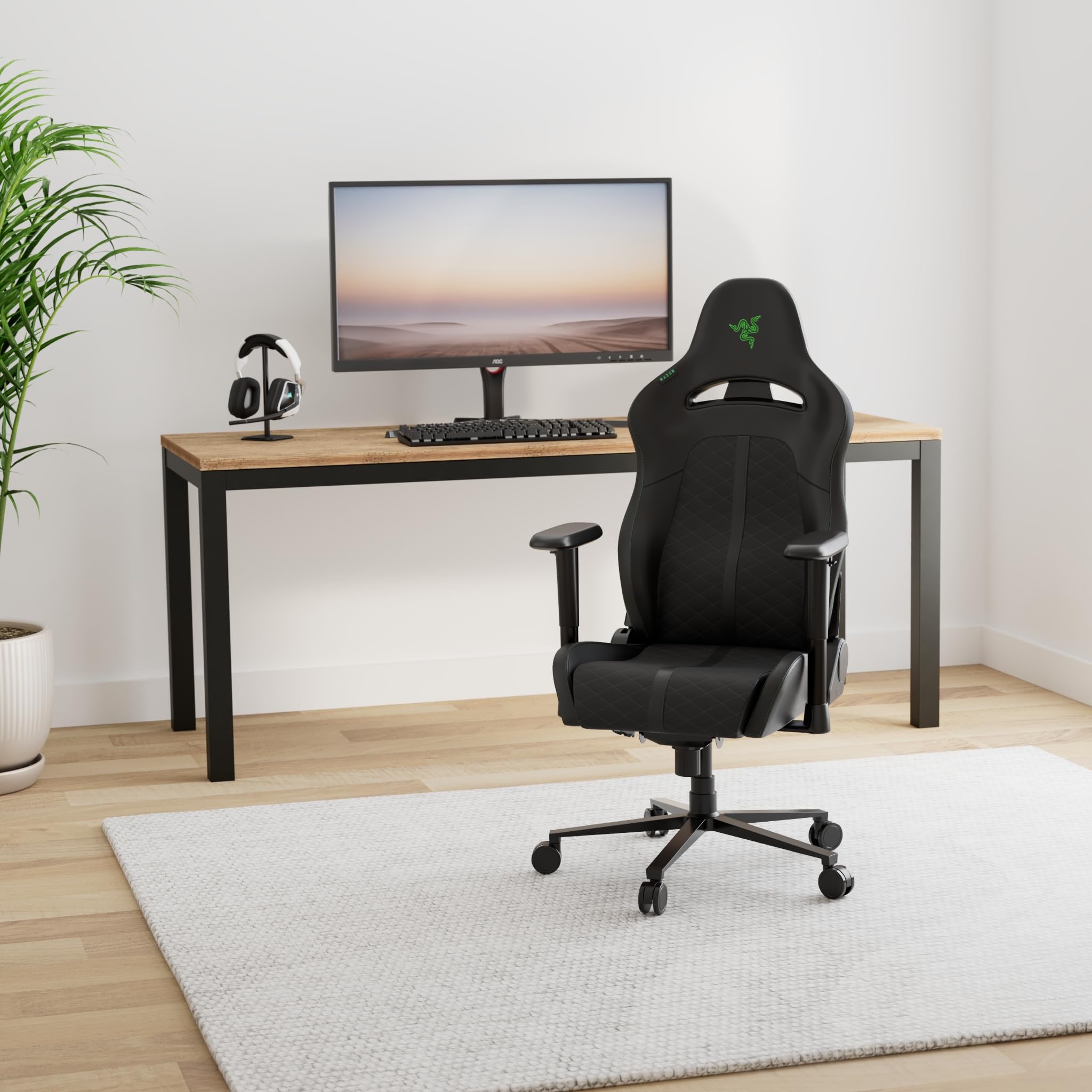 razer-enki-x-essential-gaming-chair-all-day-comfort-built-in-lumbar-arch-152-rec image 2