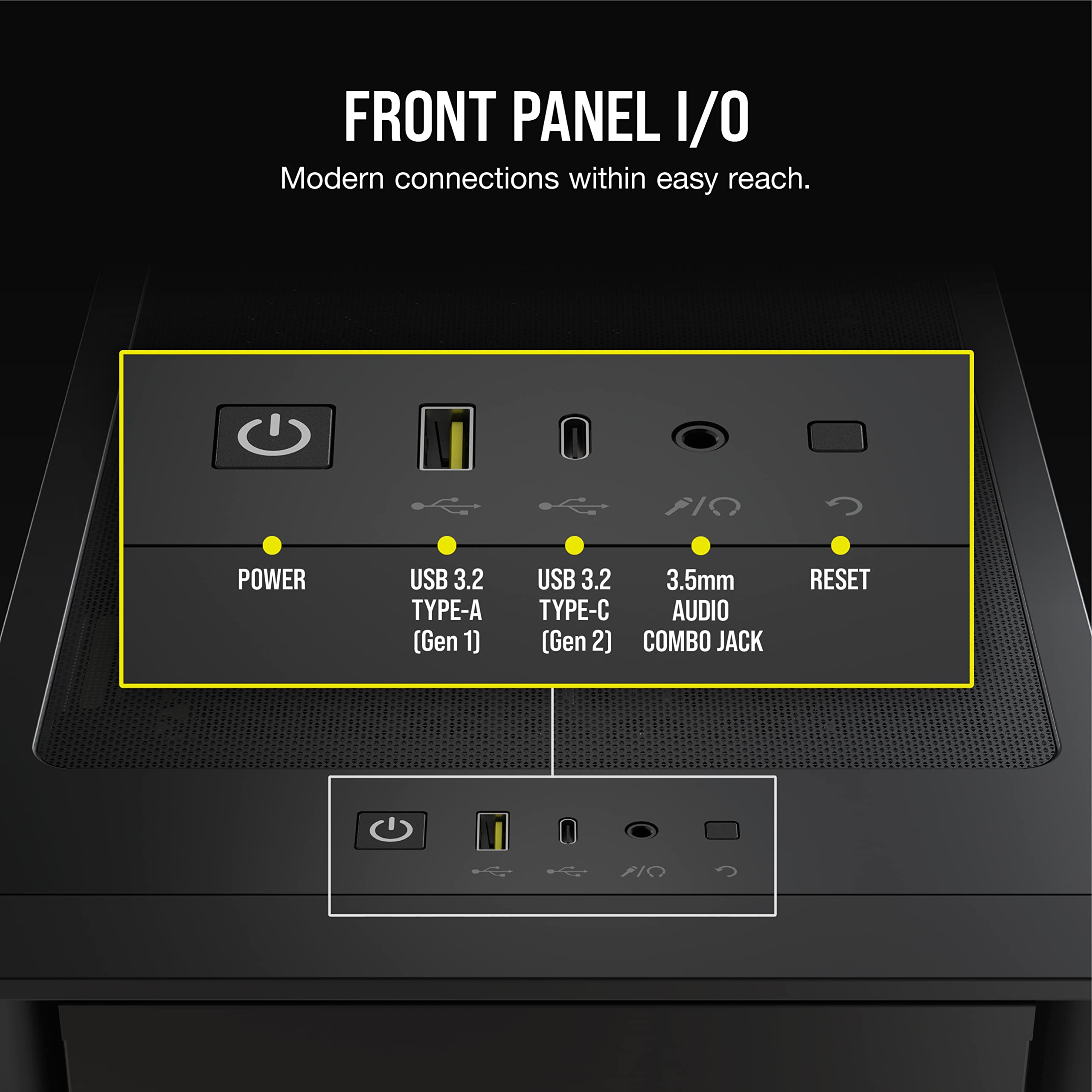 corsair-icue-4000d-rgb-airflow-mid-tower-atx-pc-case-black-3x-af120-rgb-elite-fa image 7