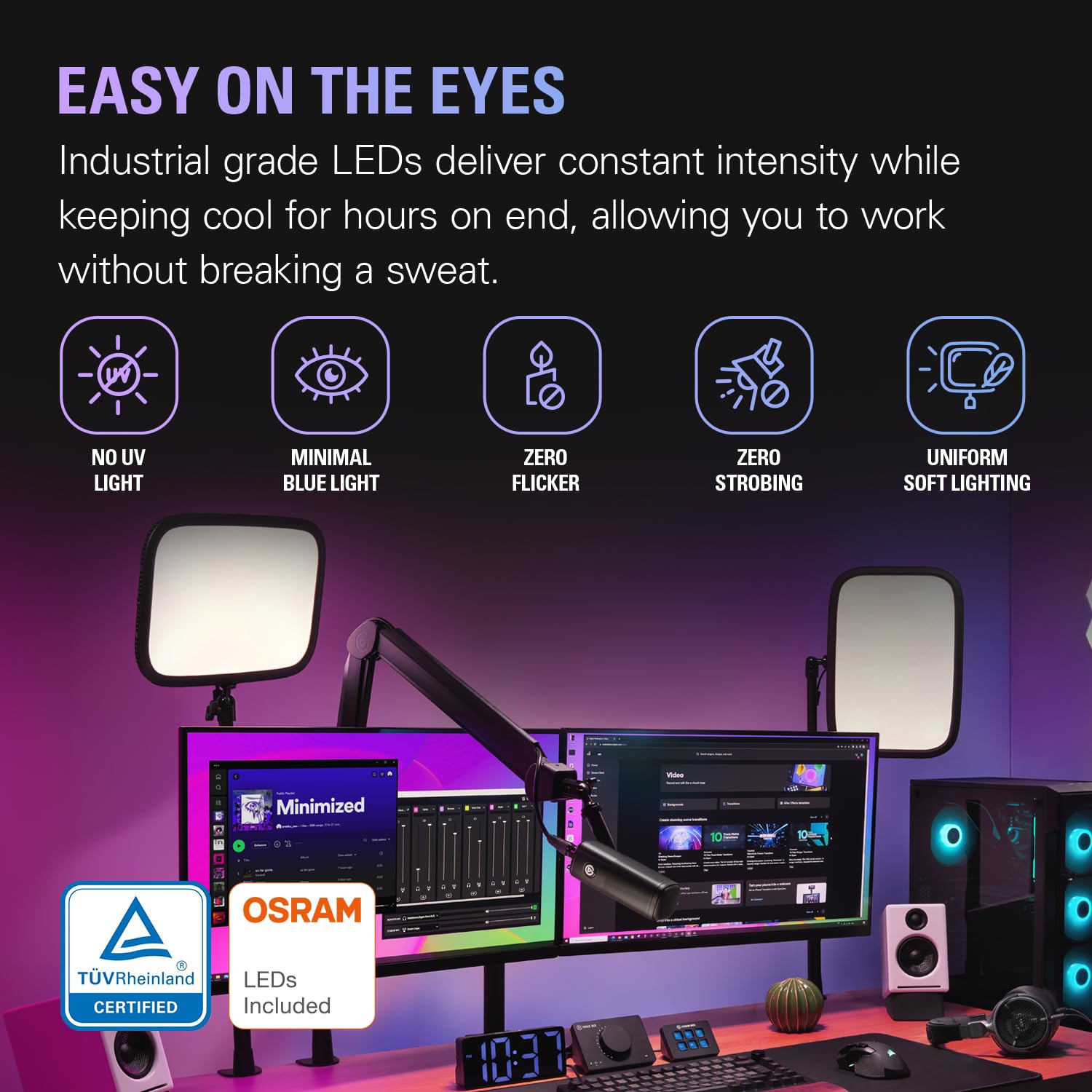 elgato-key-light-professional-2800-lumens-studio-light-with-wi-fi-app-control-bl image 2