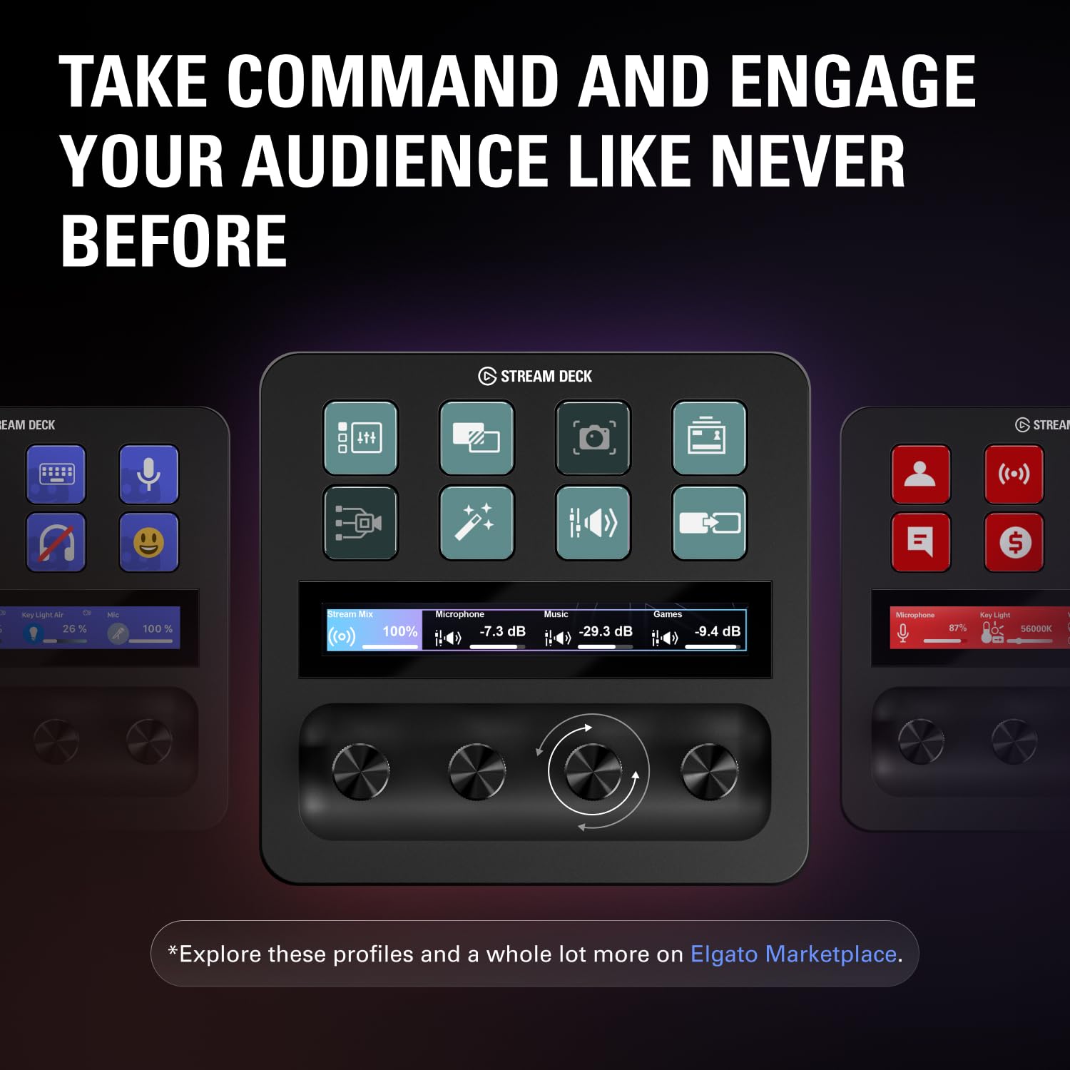 elgato-stream-deck-audio-mixer-and-studio-controller-with-lcd-keys-dials-and-tou image 3