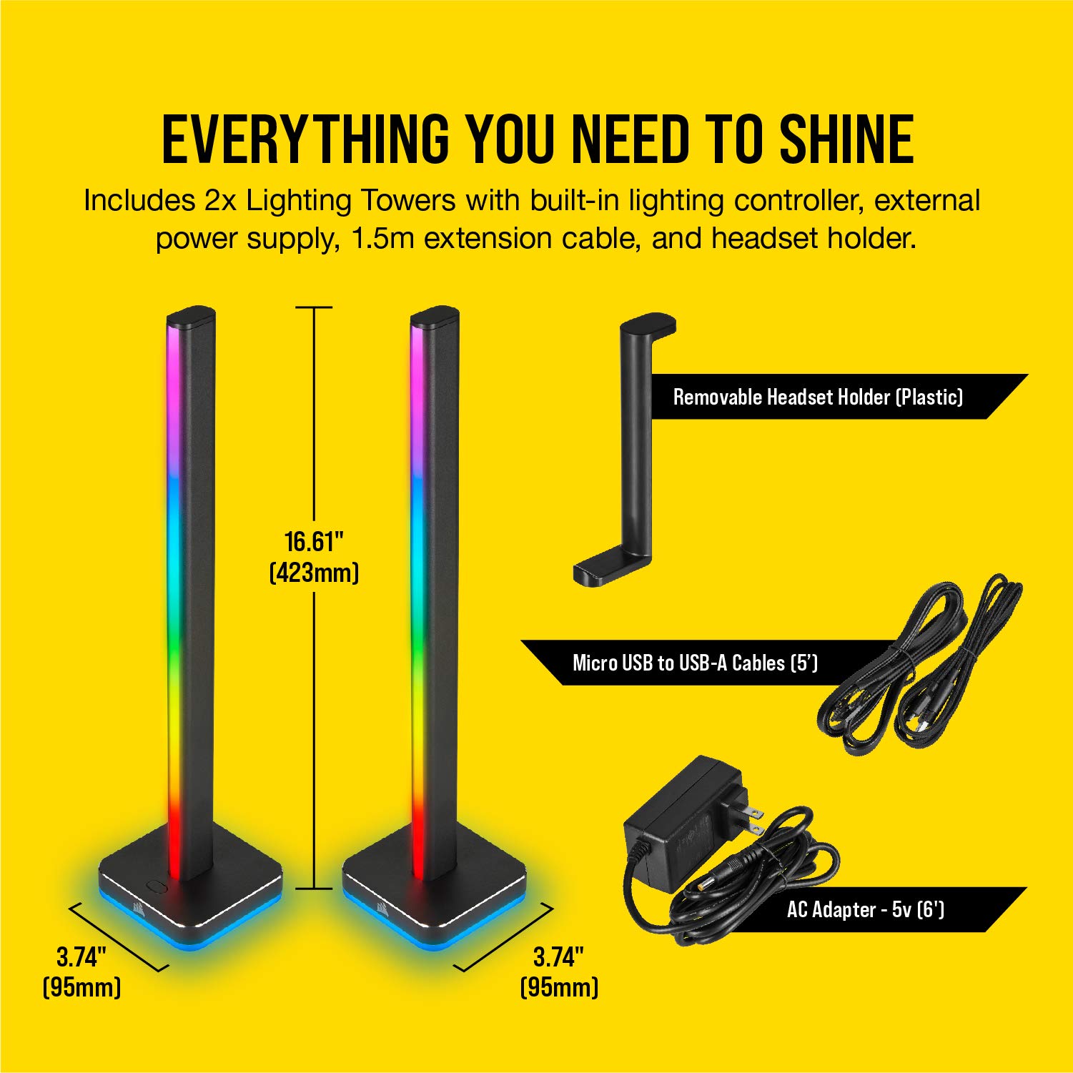 corsair-icue-lt100-smart-lighting-tower-starter-kit-ambient-rgb-with-headset-hol image 5