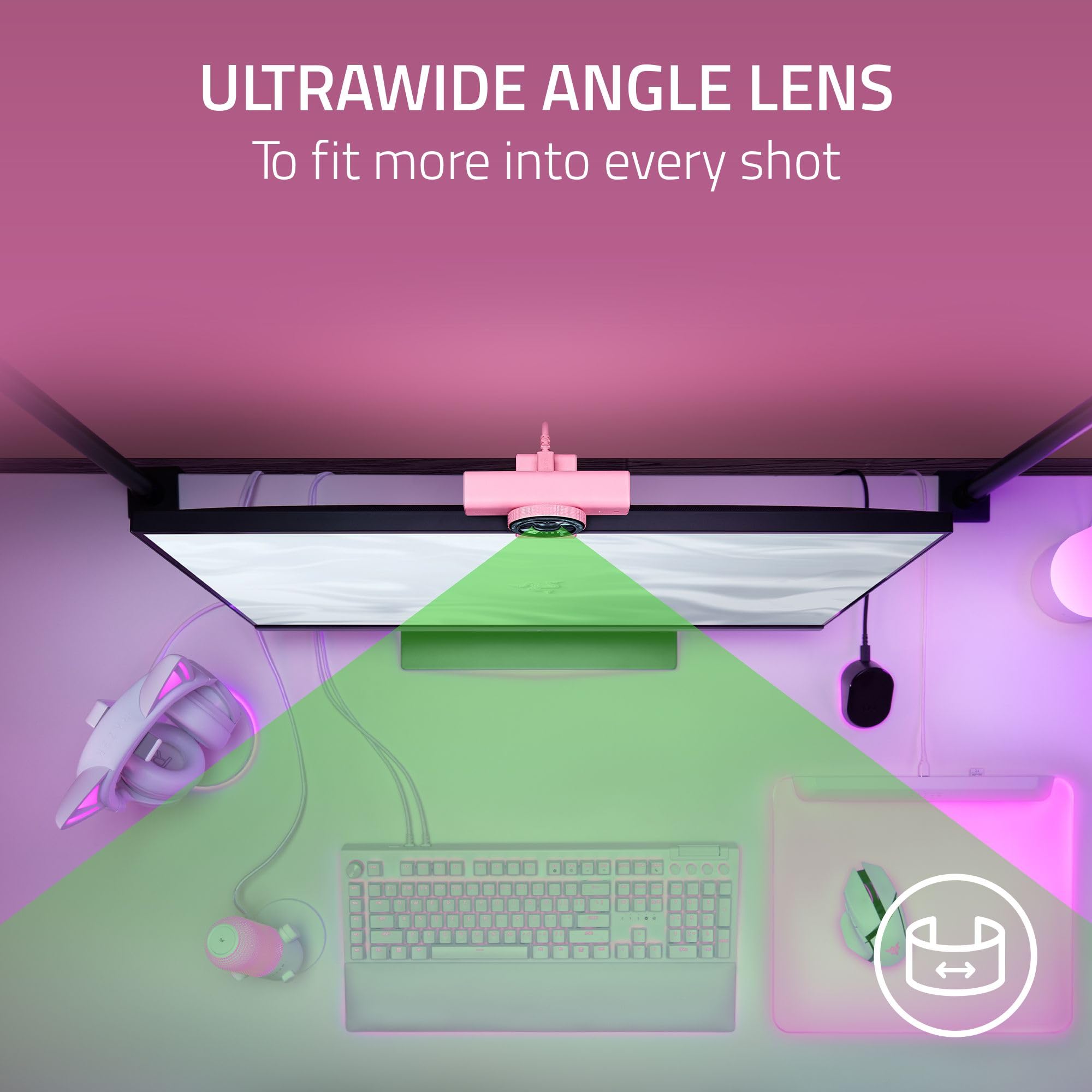 razer-kiyo-v2-streaming-webcam-4k-30fps-ai-auto-framing-pink image 8