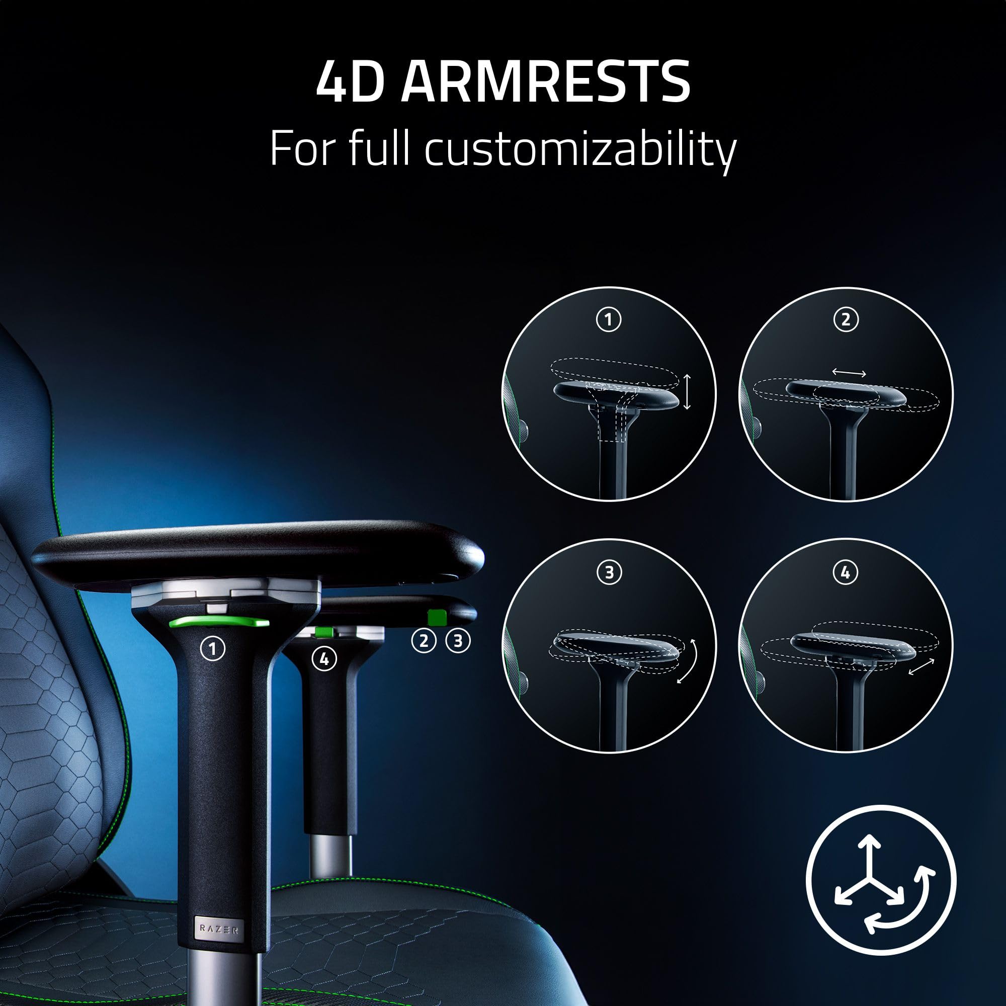razer-iskur-v2-gaming-chair-adaptive-lumbar-support-high-density-foam-152-reclin image 8
