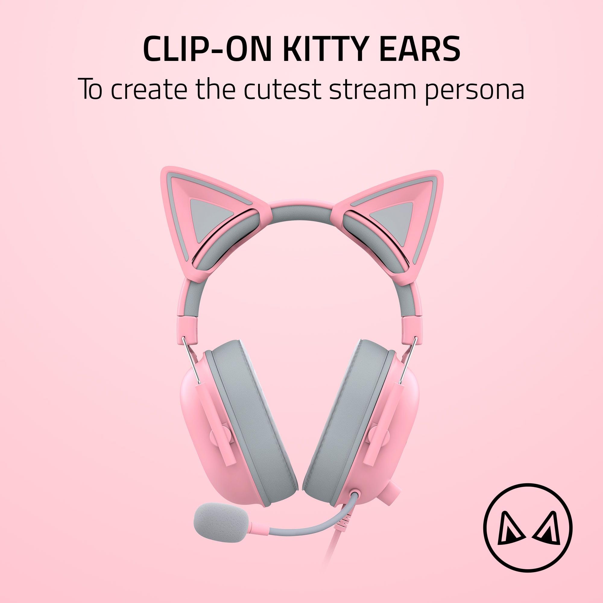 razer-kitty-ears-v2-clip-on-rgb-gaming-headset-ears-universal-fit-adjustable-str image 2