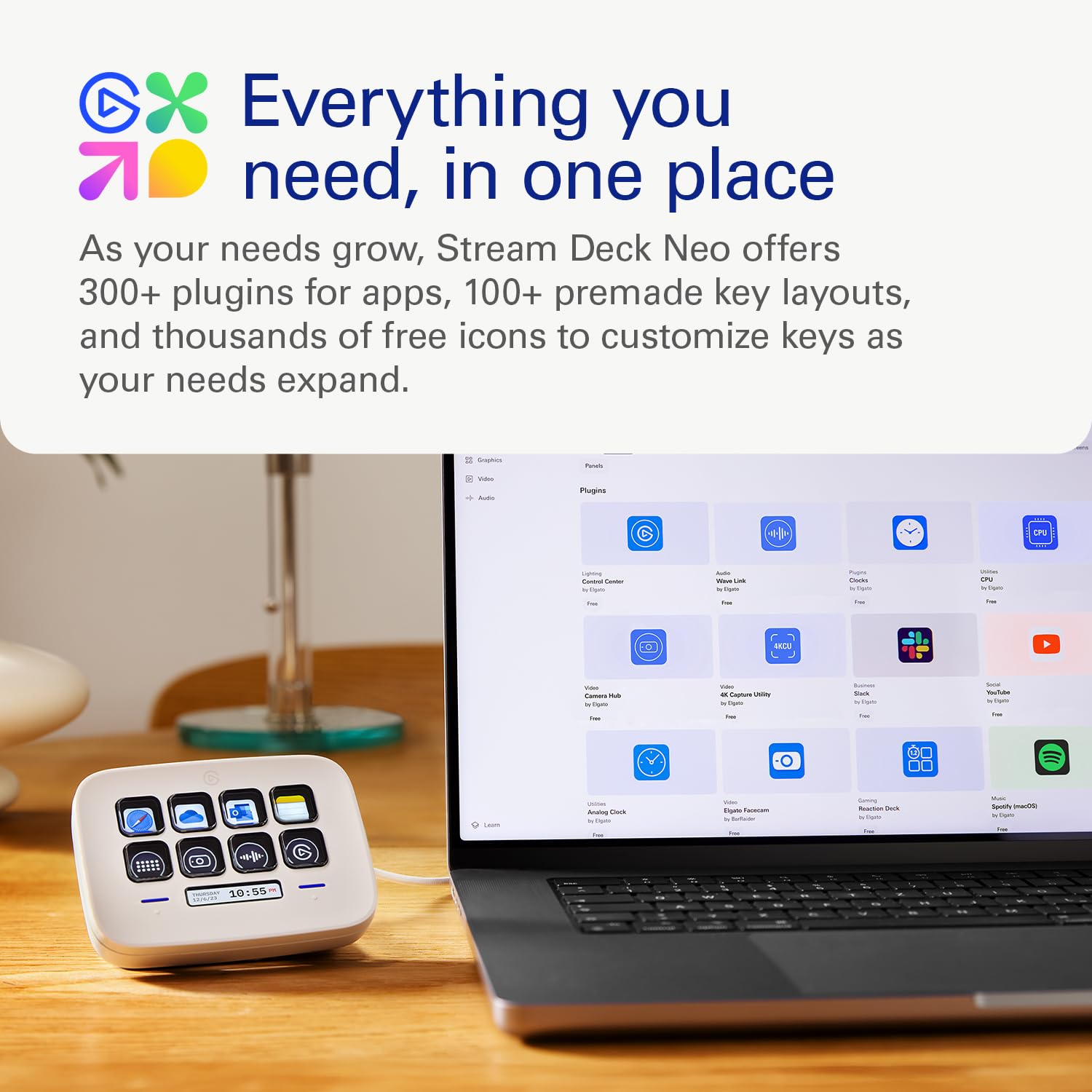 elgato-stream-deck-neo-8-customizable-keys-2-touch-points-automates-tasks-works- image 6
