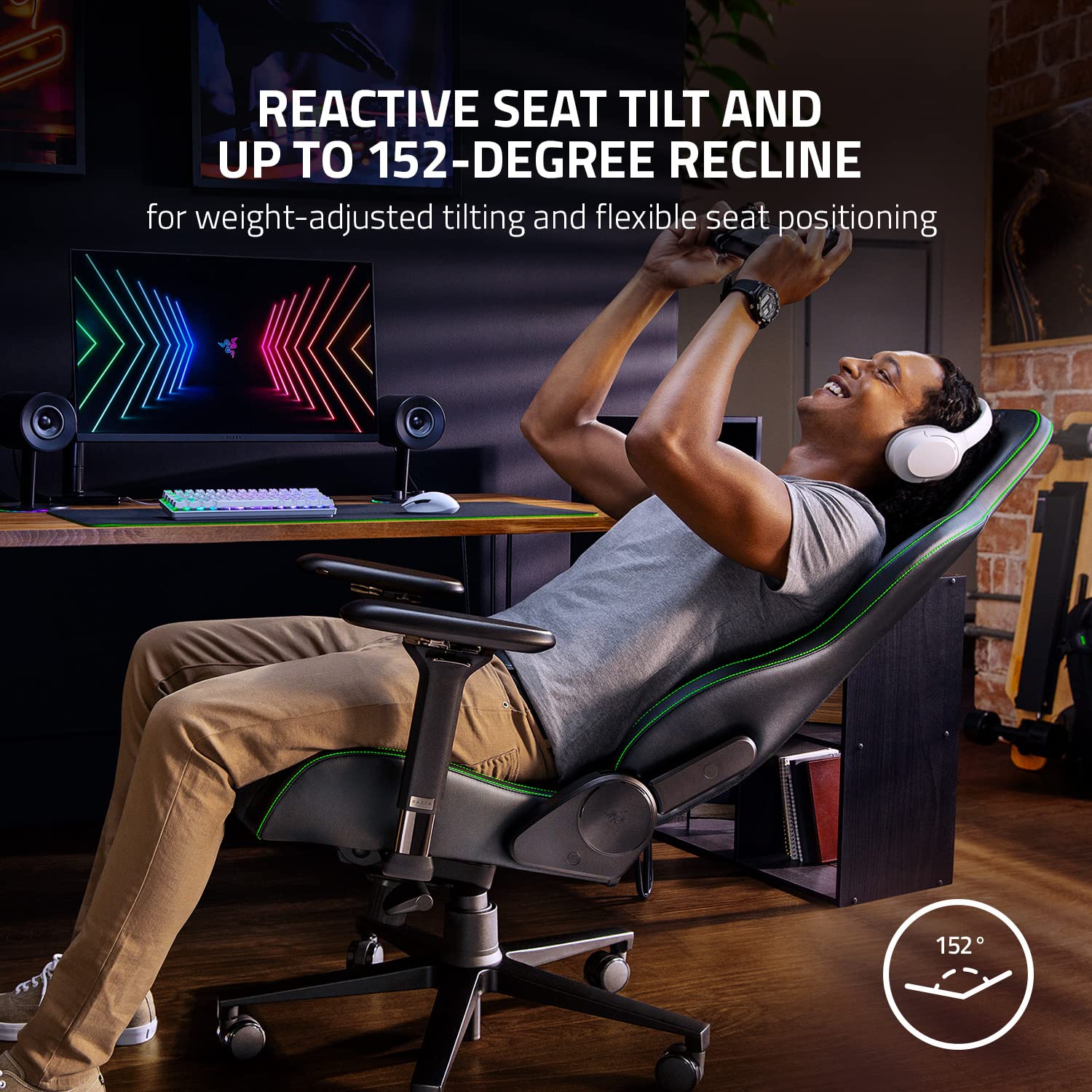 razer-enki-gaming-chair-all-day-comfort-with-built-in-lumbar-arch-152-recline-bl image 5