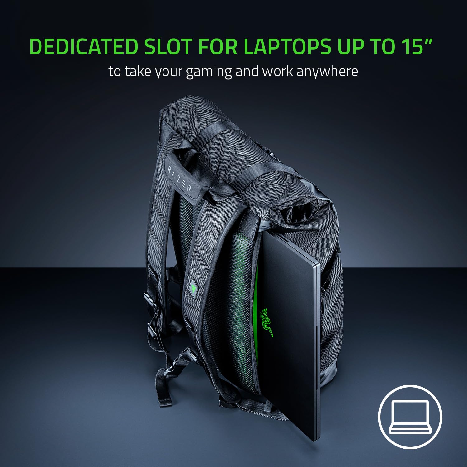 razer-recon-15-rolltop-backpack-water-abrasion-resistant-fits-15-laptops-waterpr image 4