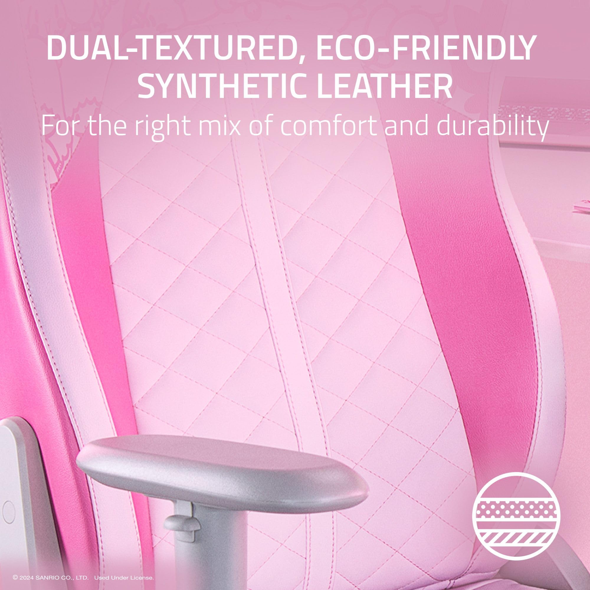 razer-enki-x-essential-gaming-chair-hello-kitty-friends-edition-all-day-comfort- image 6