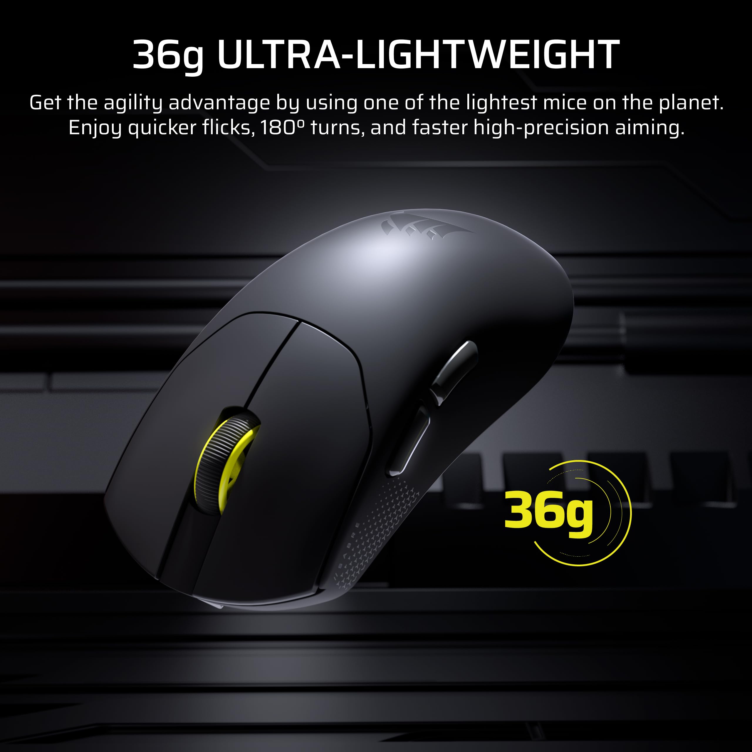 corsair-sabre-v2-pro-ultralight-wireless-gaming-mouse-33-000-dpi-36g-8-000hz-hyp image 4