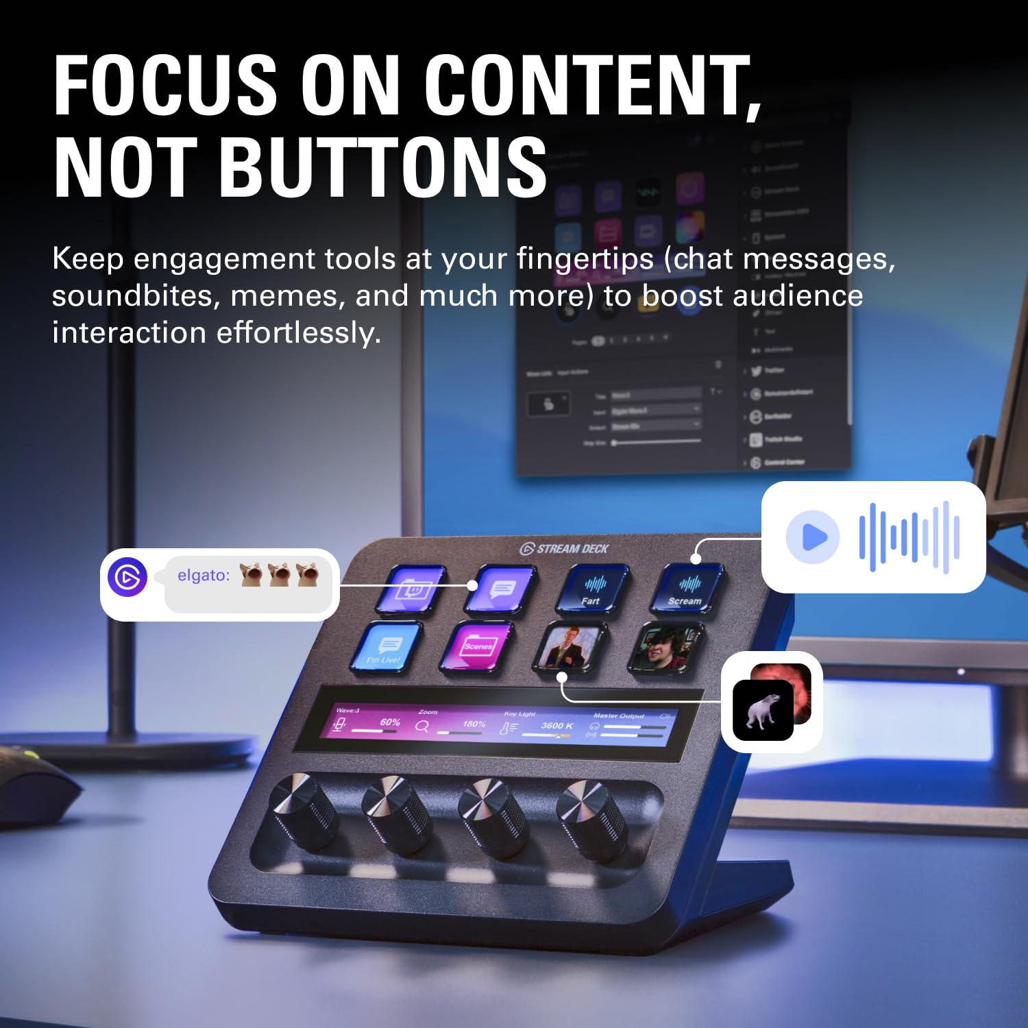 elgato-stream-deck-audio-mixer-and-studio-controller-with-lcd-keys-dials-and-tou image 6