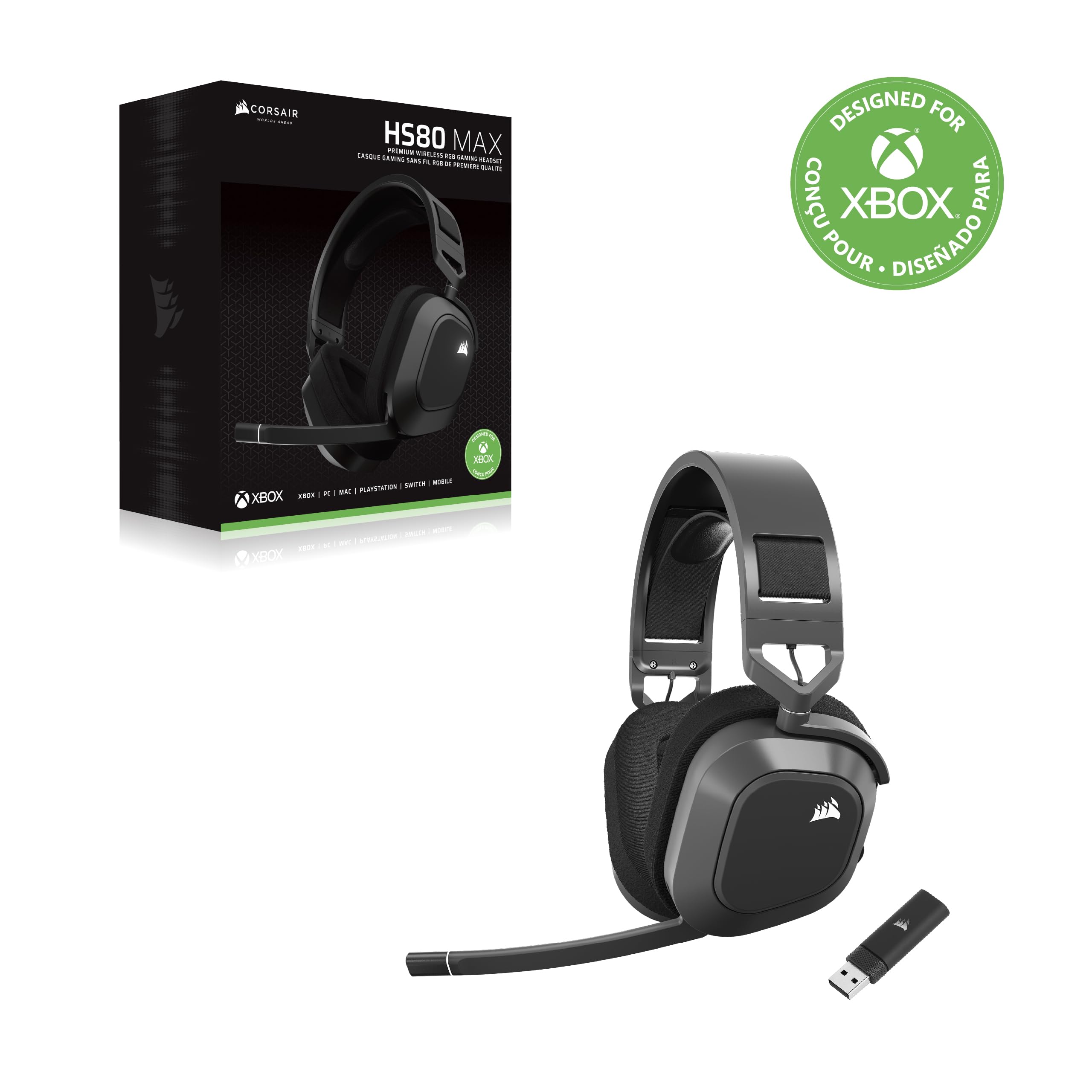 corsair-hs80-max-wireless-gaming-headset-for-xbox-dolby-atmos-bluetooth-65hr-bat image 8