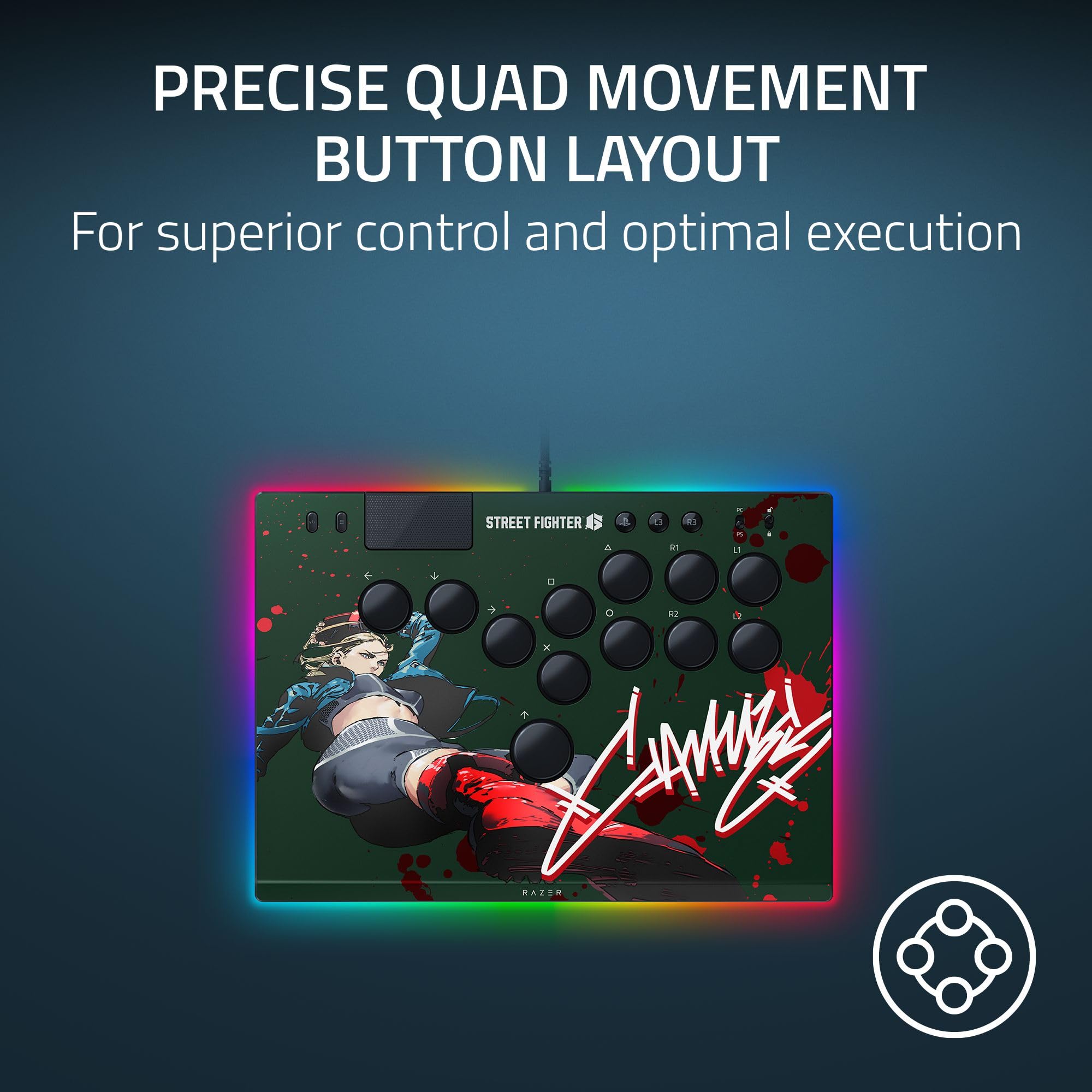 razer-kitsune-all-button-arcade-controller-street-fighter-cammy-vinyl-skin-bundl image 2