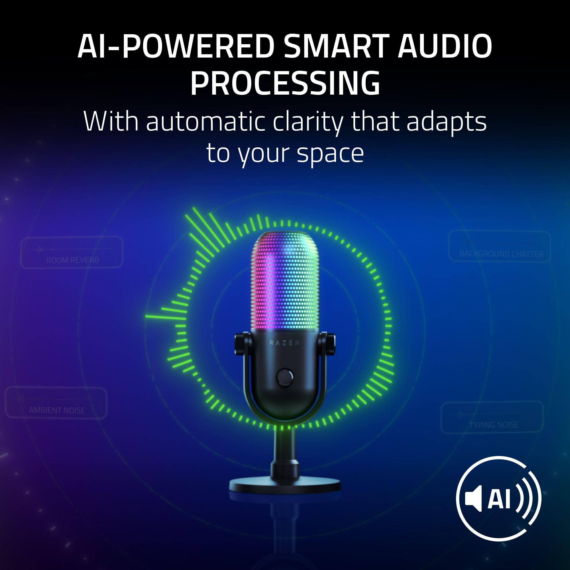 razer-seiren-v3-chroma-32-bit-dsp-usb-c-microphone-for-pc-white-ai-audio-process image 3